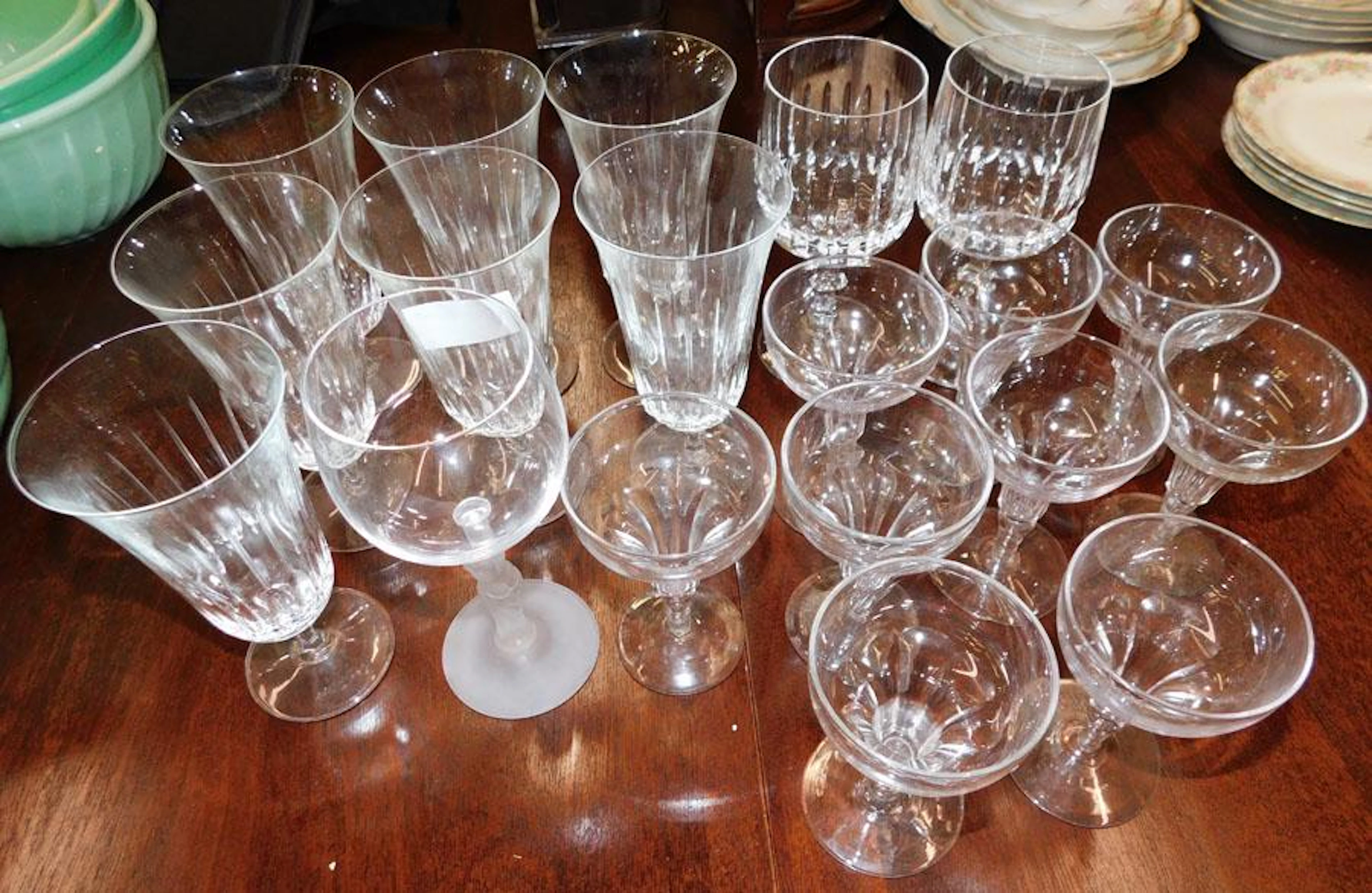 Lot Of Clear Glassware, (Stemware has some chips)