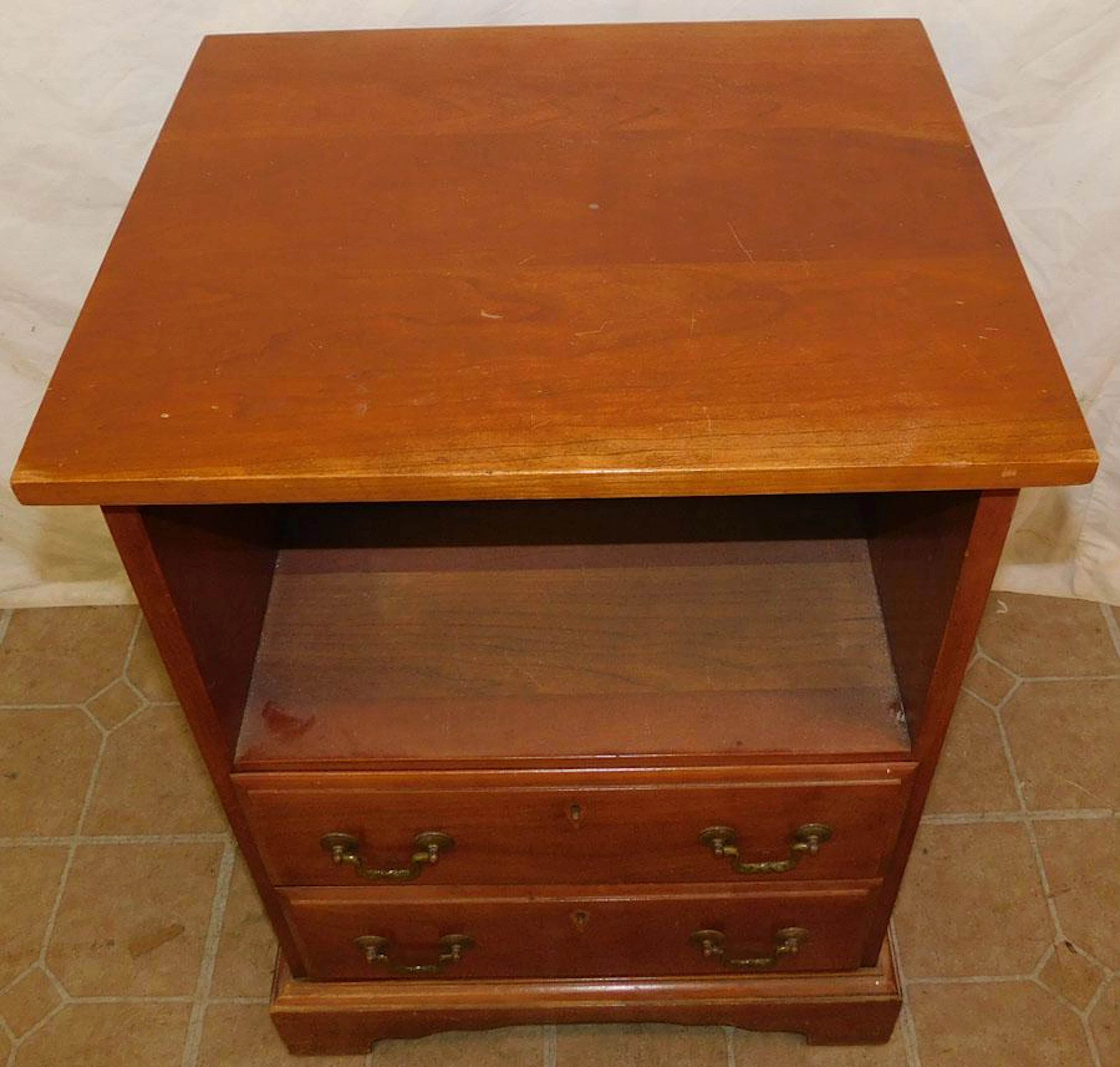 Cherry 2 Drawer Night Stand