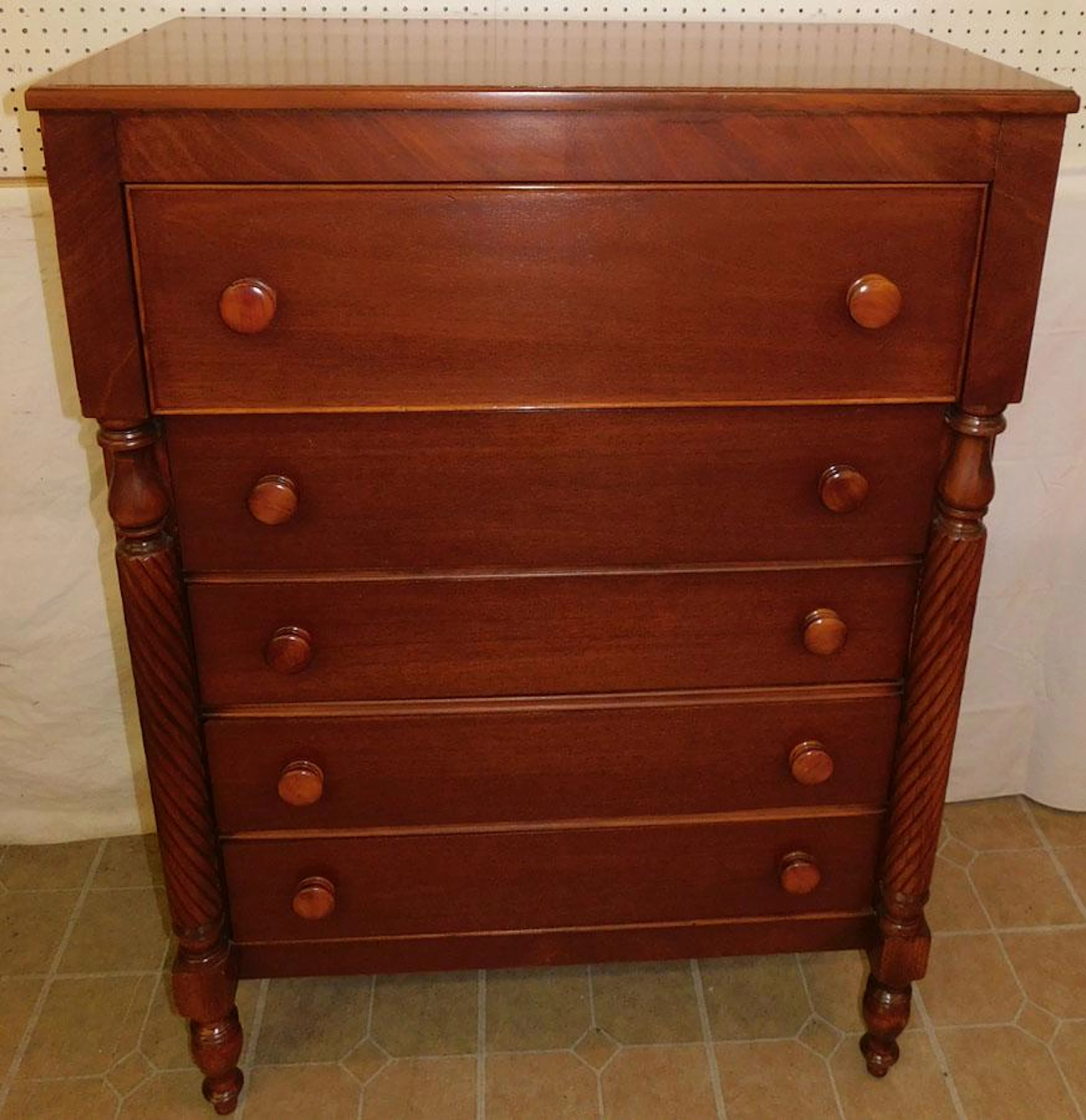 Empire Mahogany 5 Drawer Chest