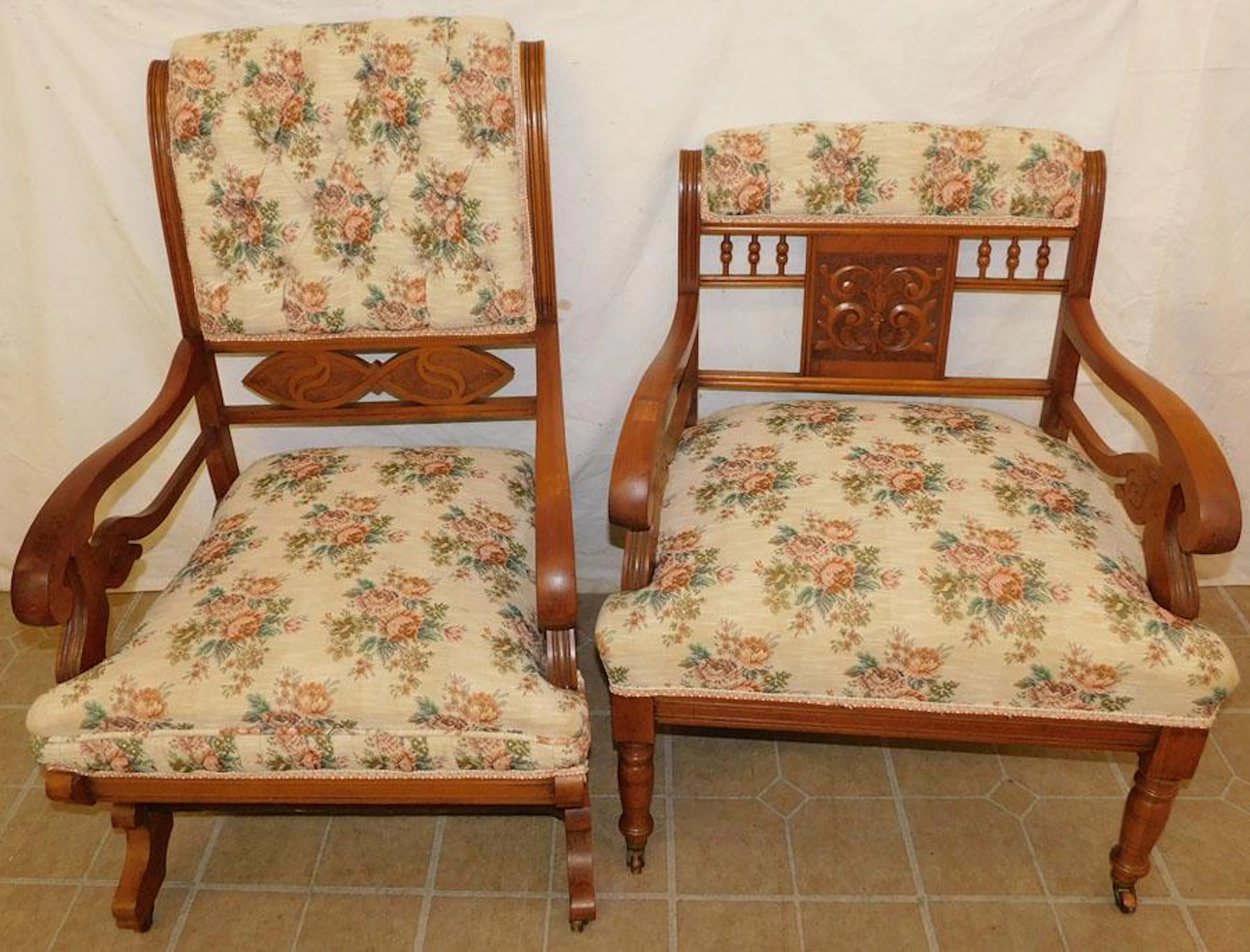 Victorian Arm Chair & Rocker