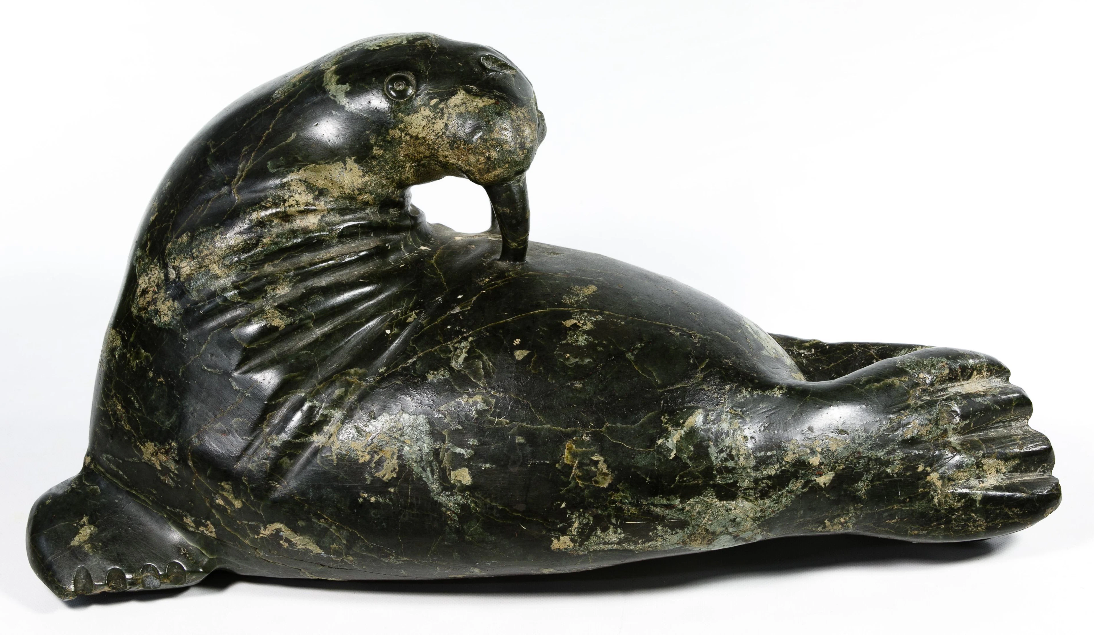 Canadian Carved Soapstone Walrus