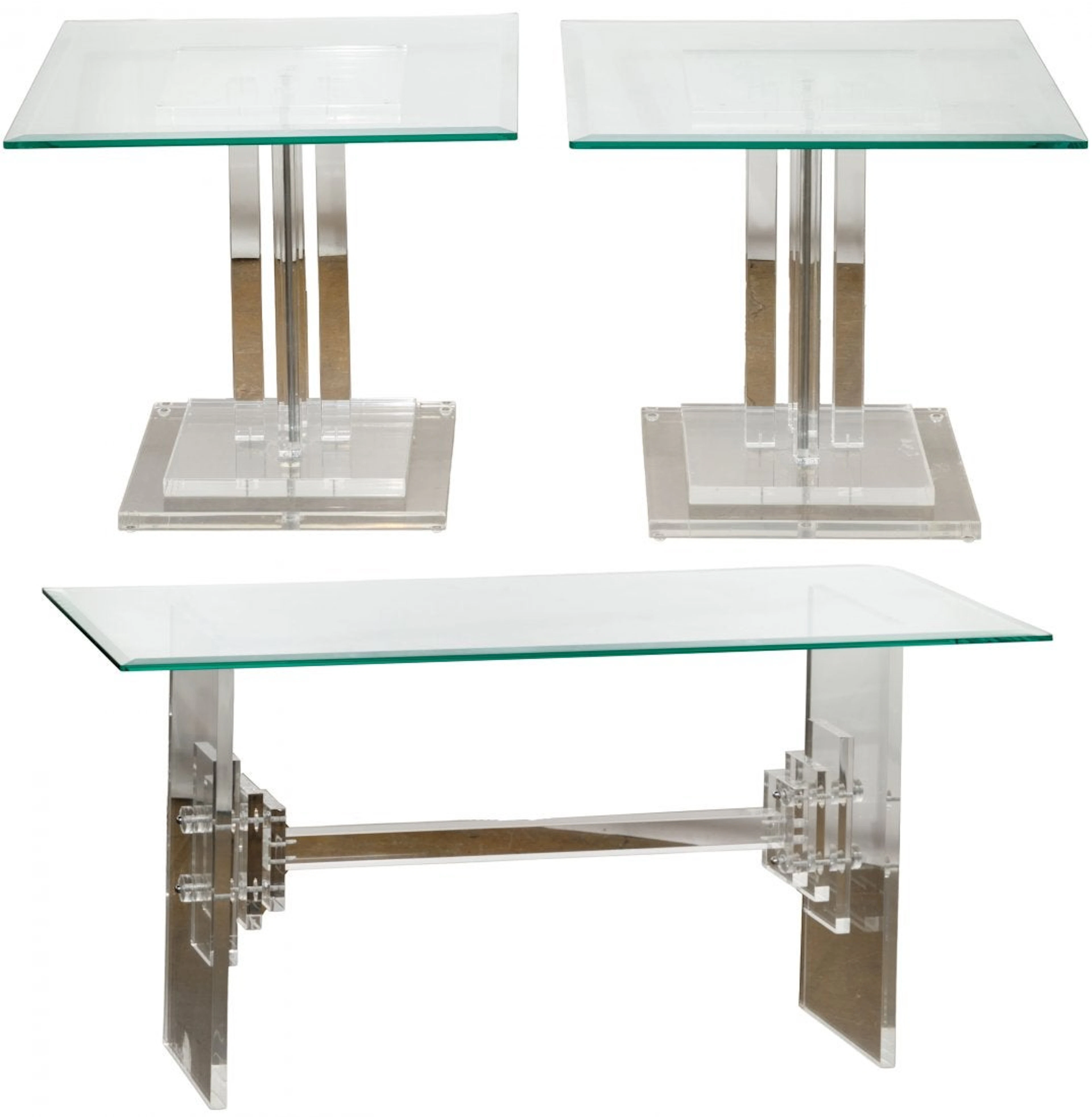 Skyscraper Style Lucite Tables