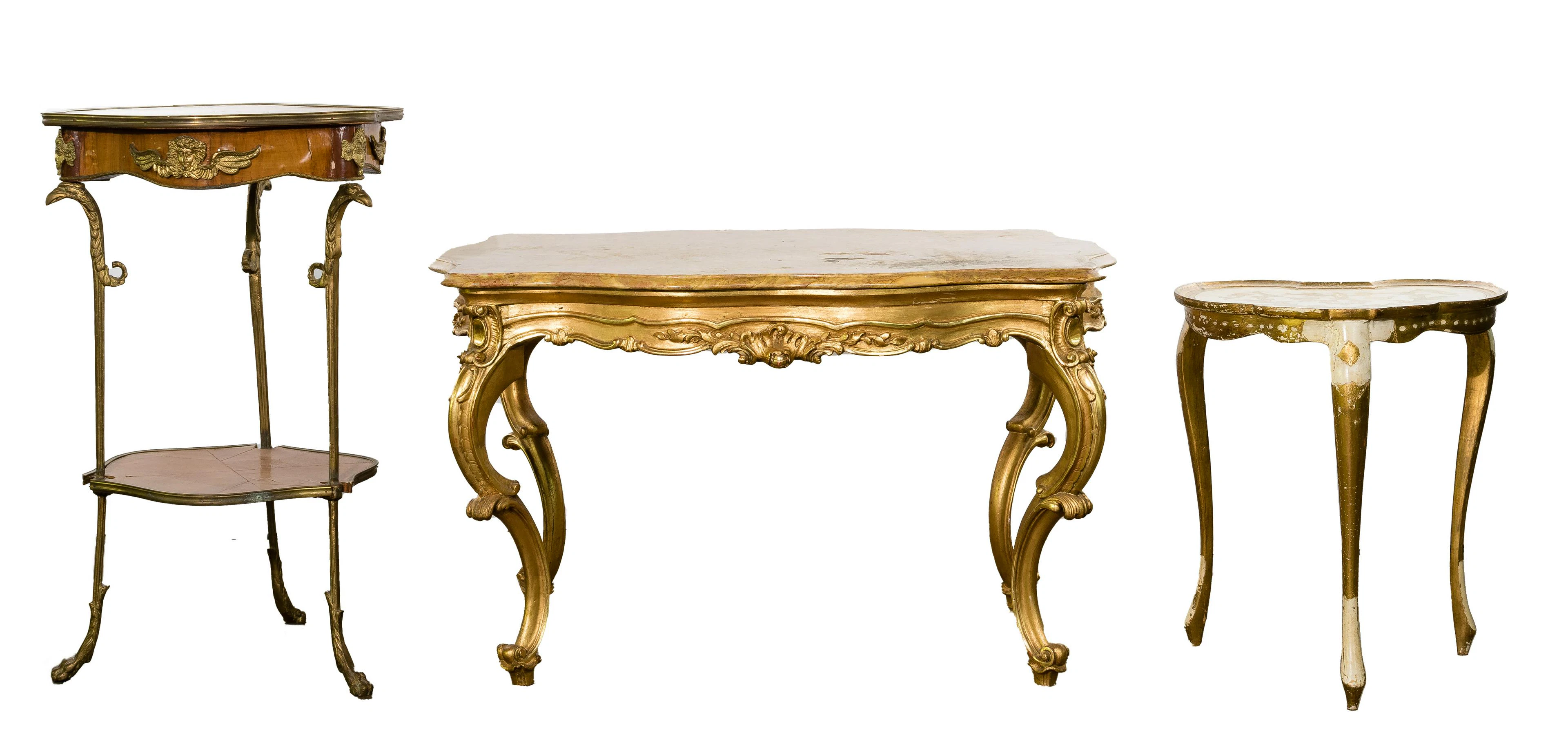 Rococo Revival Style Accent Table Assortment