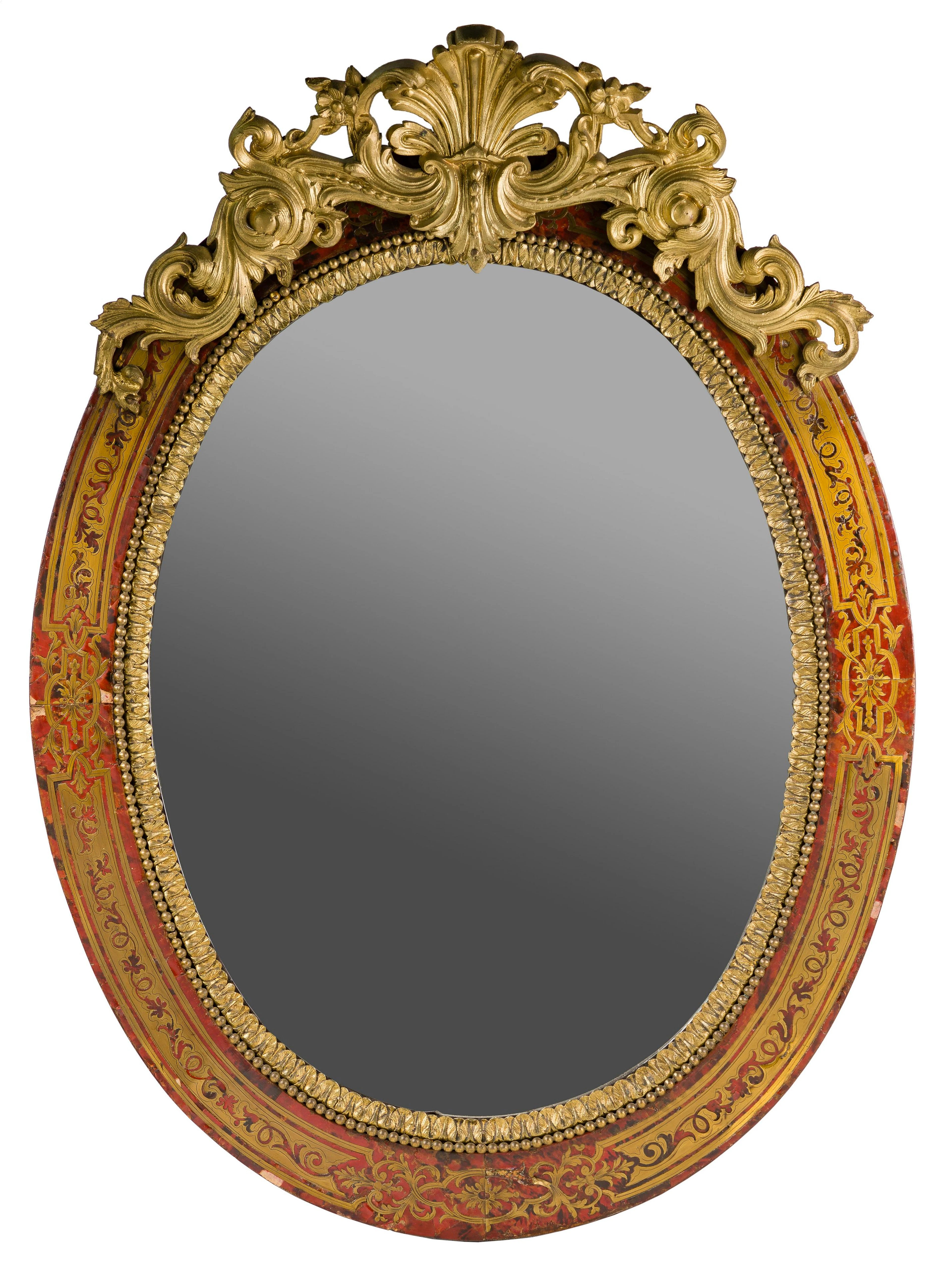 Boulle Style Wall Mirror