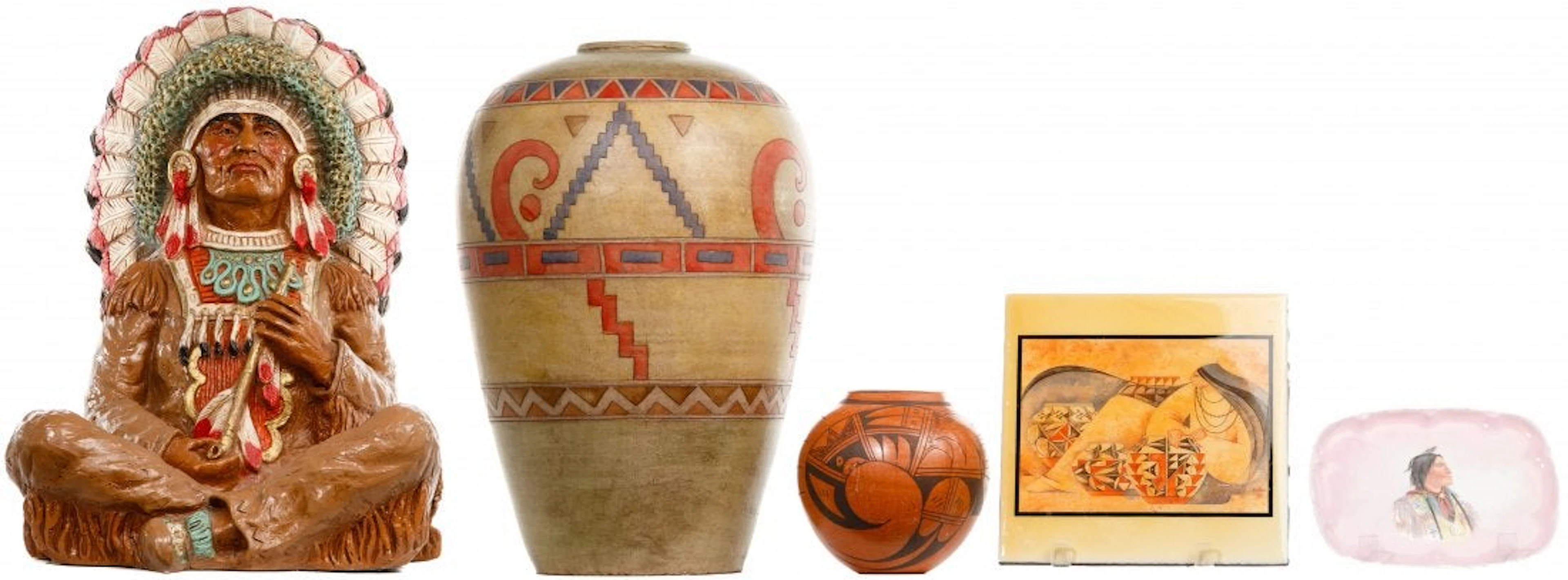 ative American Indian Style Object Assortment