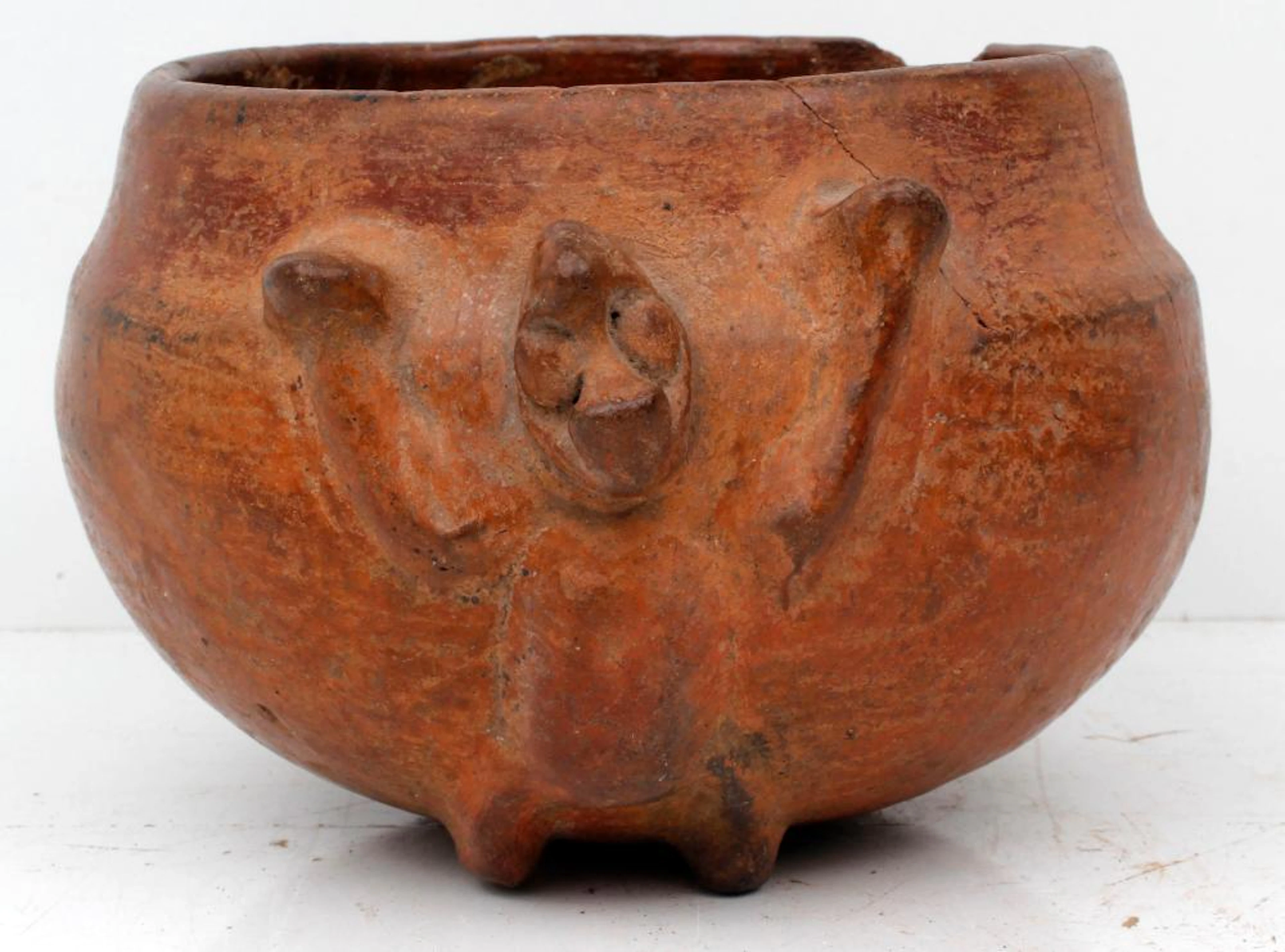 PRECOLUMBIAN MONKEY EFFIGY POLYCHROME VESSEL 400CE