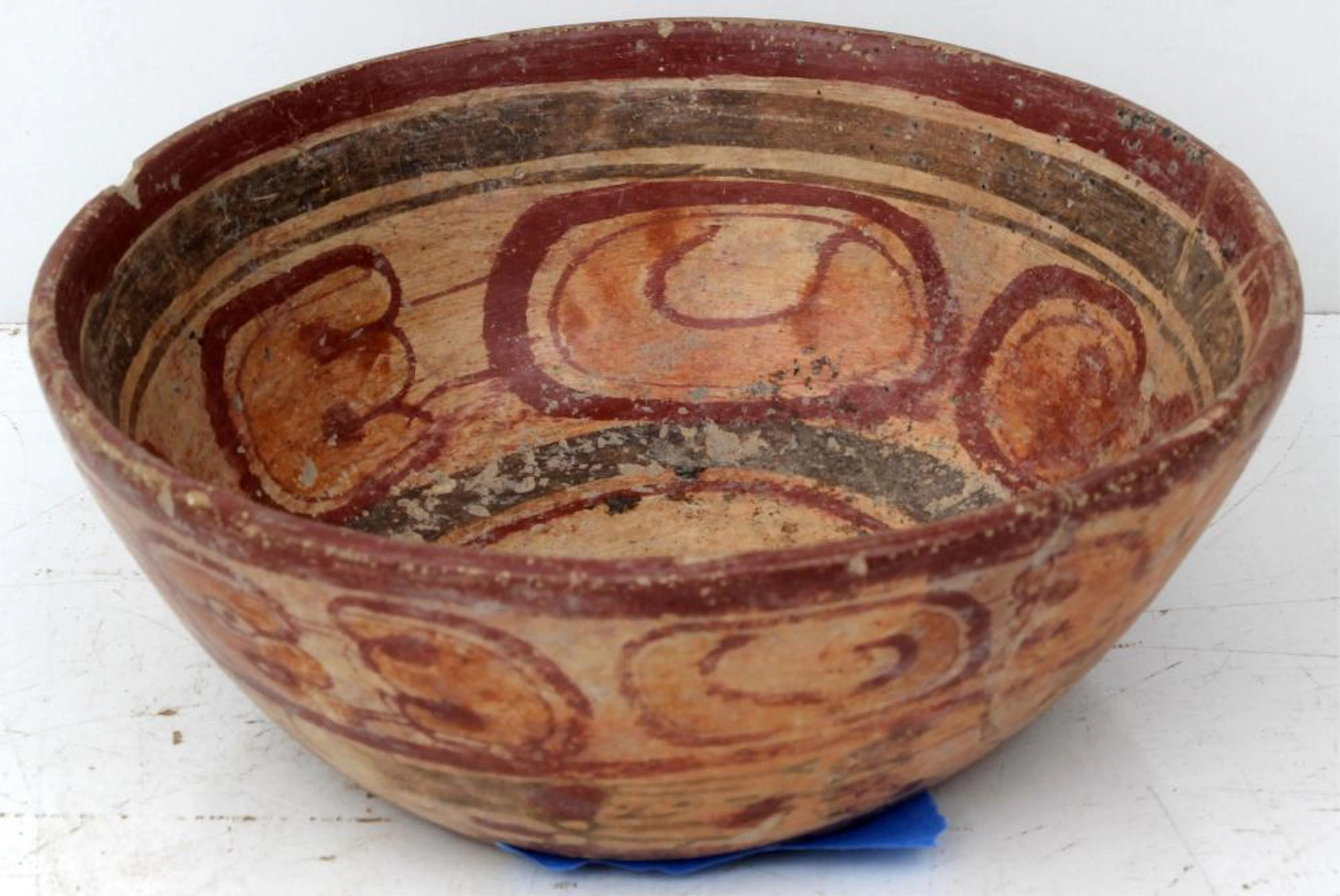 PRECOLUMBIAN TERRACOTTA BOWL MAYA 100-600 CE
