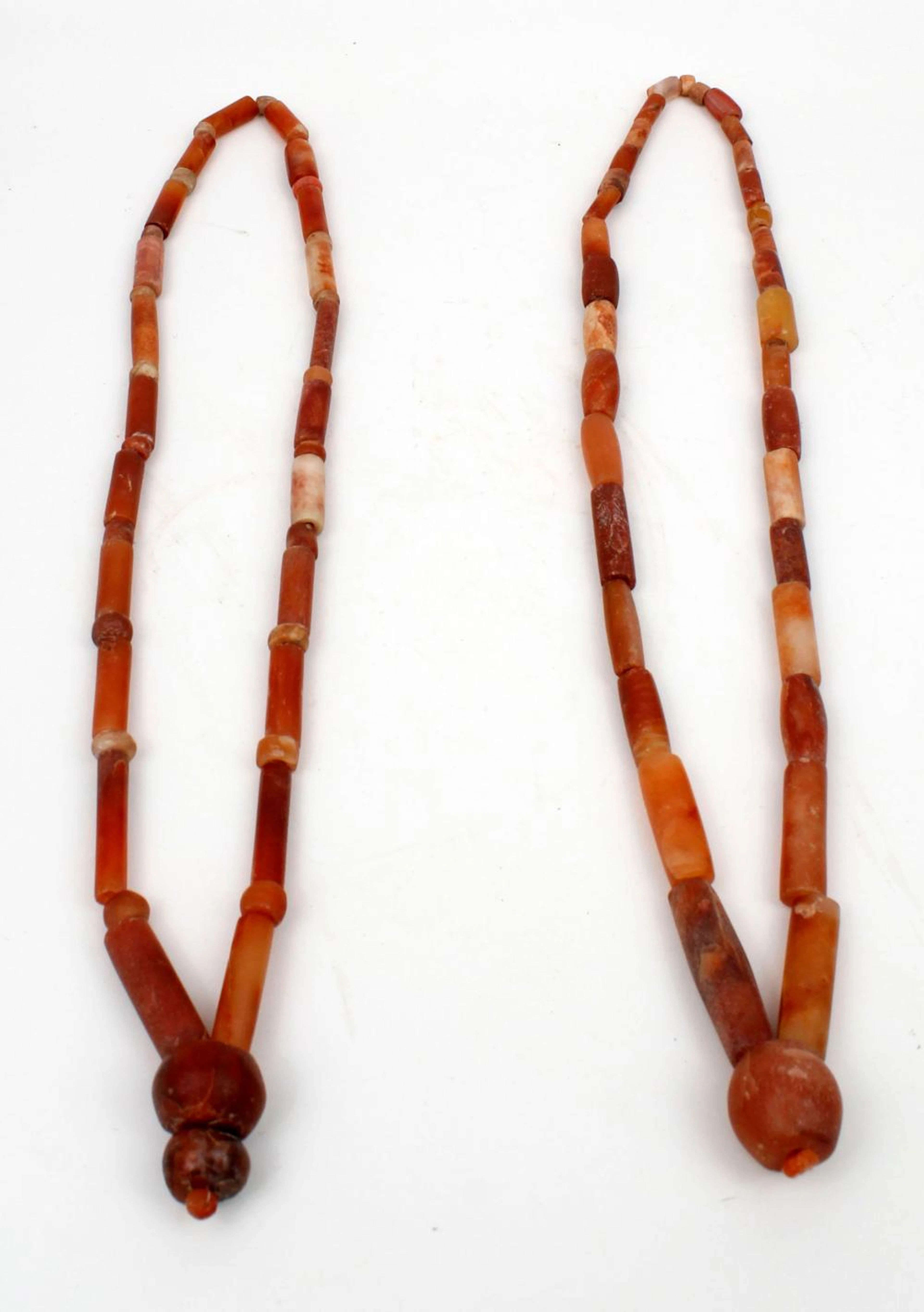 PRECOLUMBIAN 2 CARNELIAN BEAD NECKLACES TAIRONA