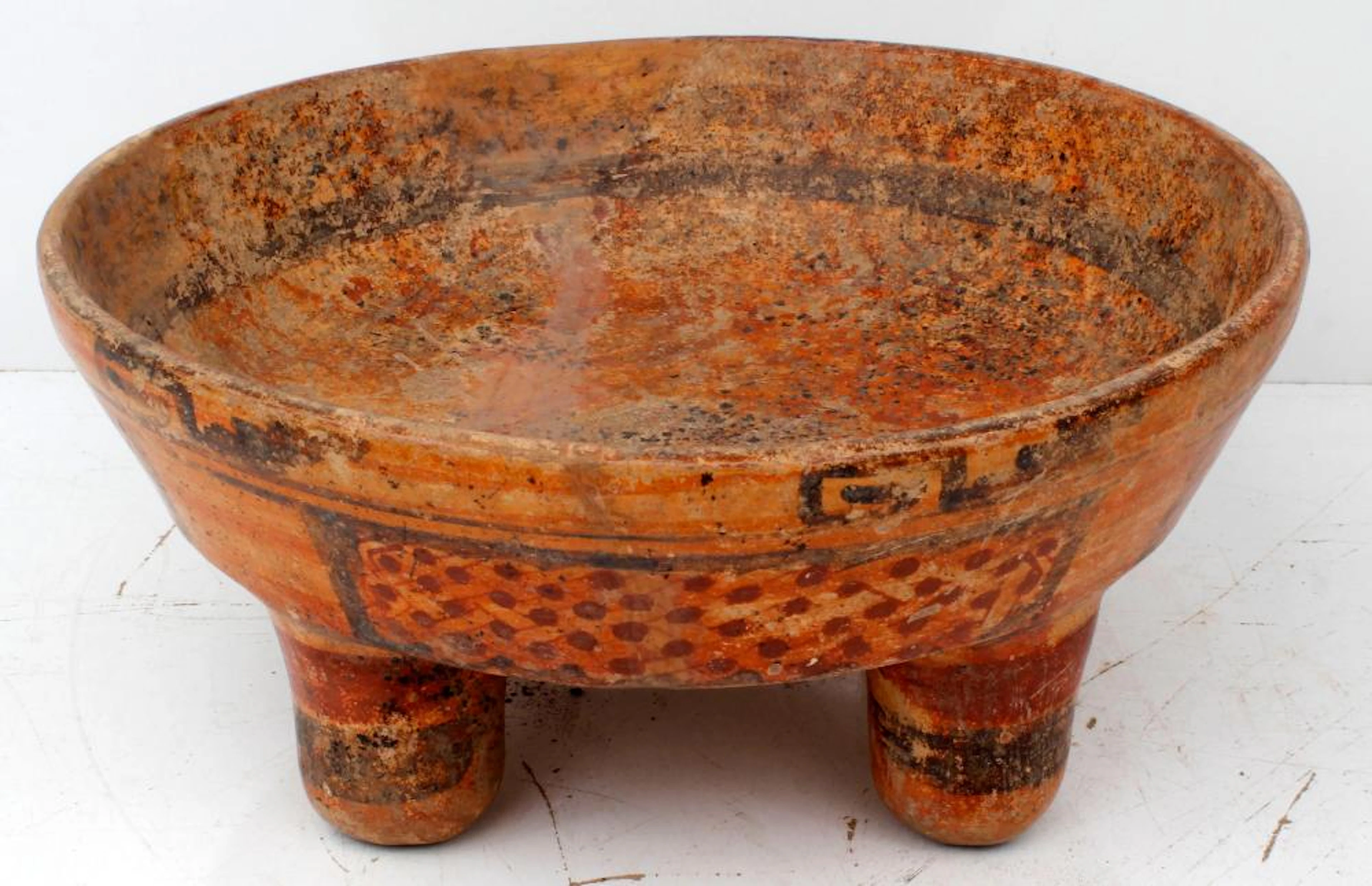 PRECOLUMBIAN TERRACOTTA BOWL MAYA 100-600 CE