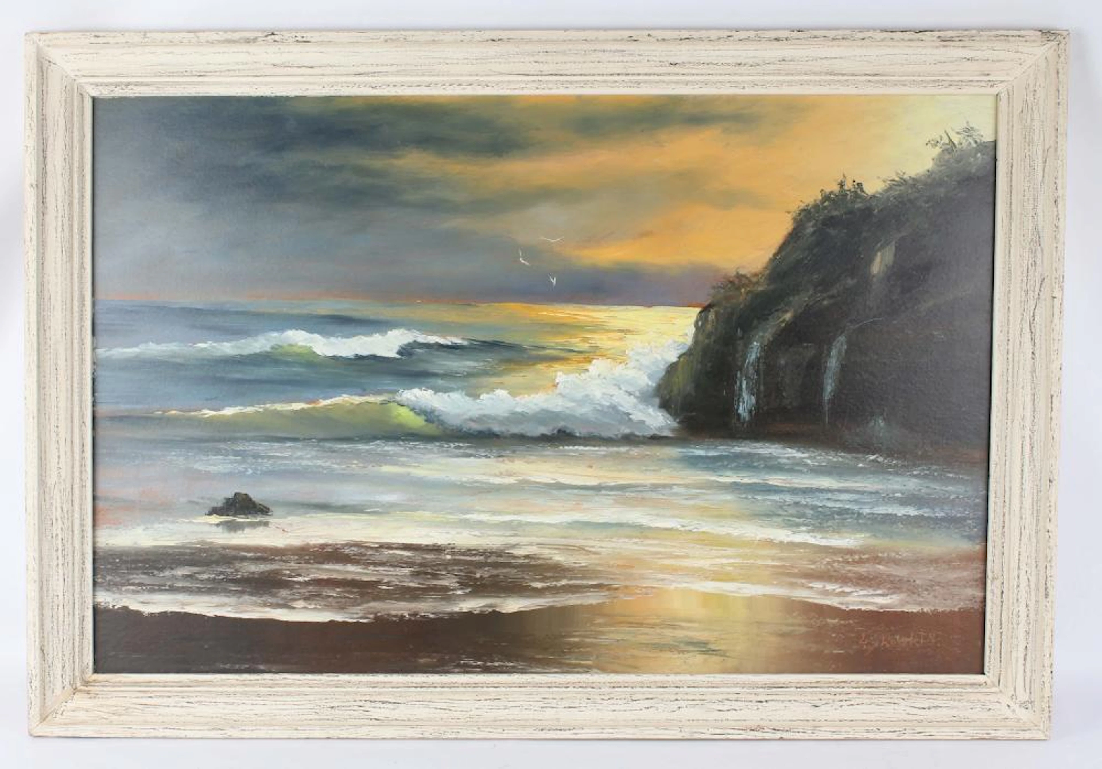 LIVINGSTON ROBERTS FLORIDA HIGHWAYMEN OIL PAINTING