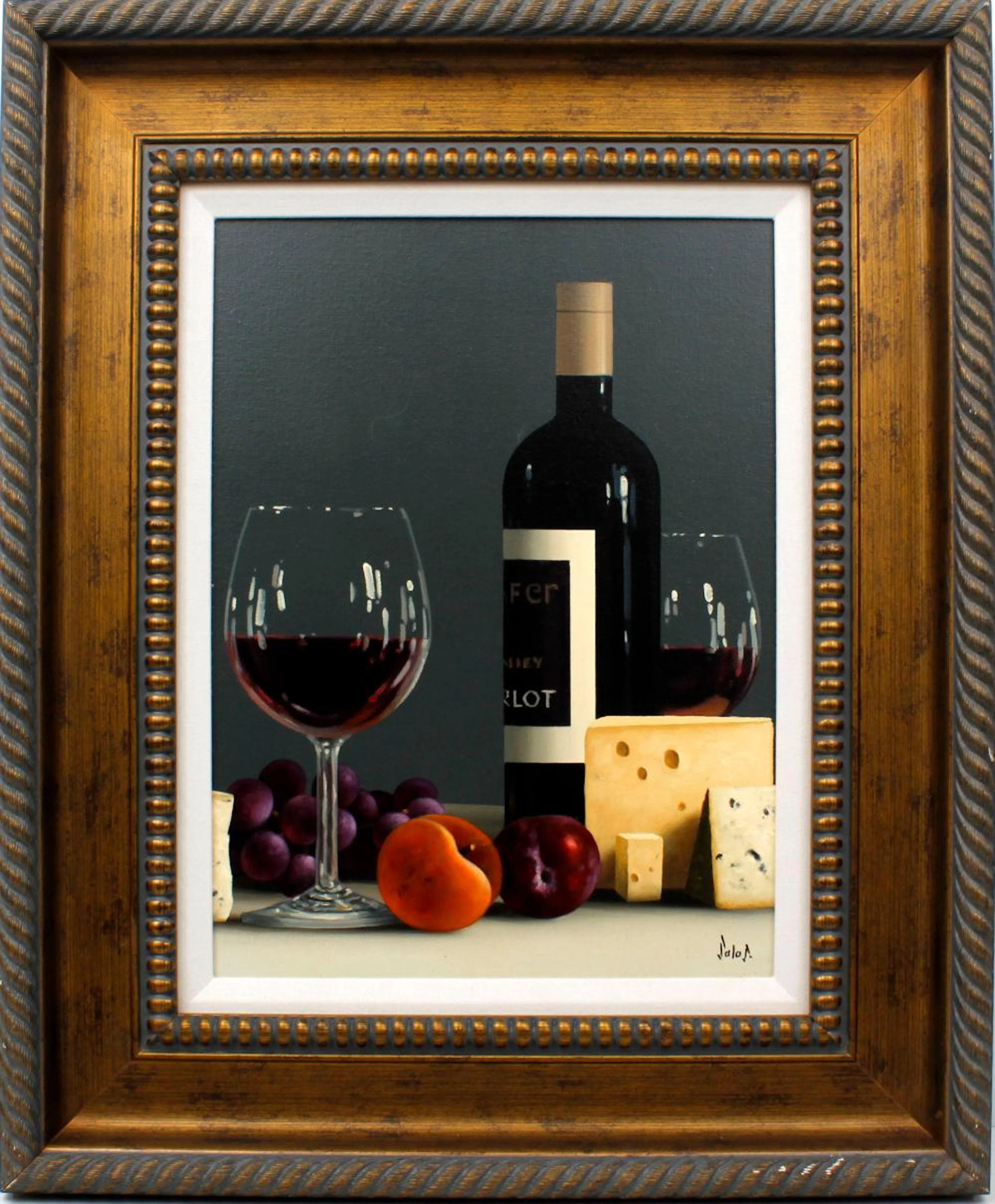 ROBERTO SALAS STILL LIFE WINE & CHEESE