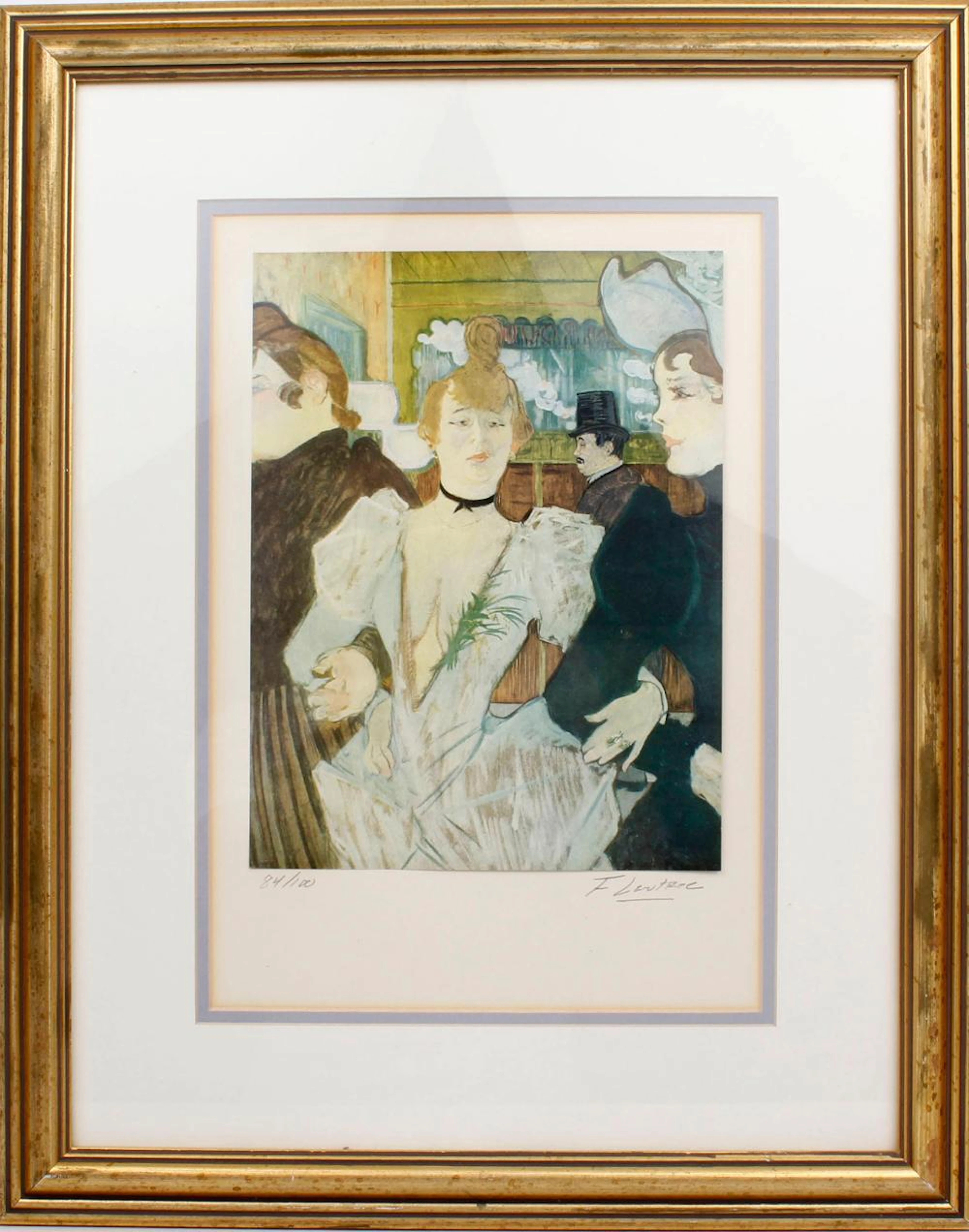 TOULOUSE LAUTREC "LA GOULE ENTERING MOULIN ROUGE"
