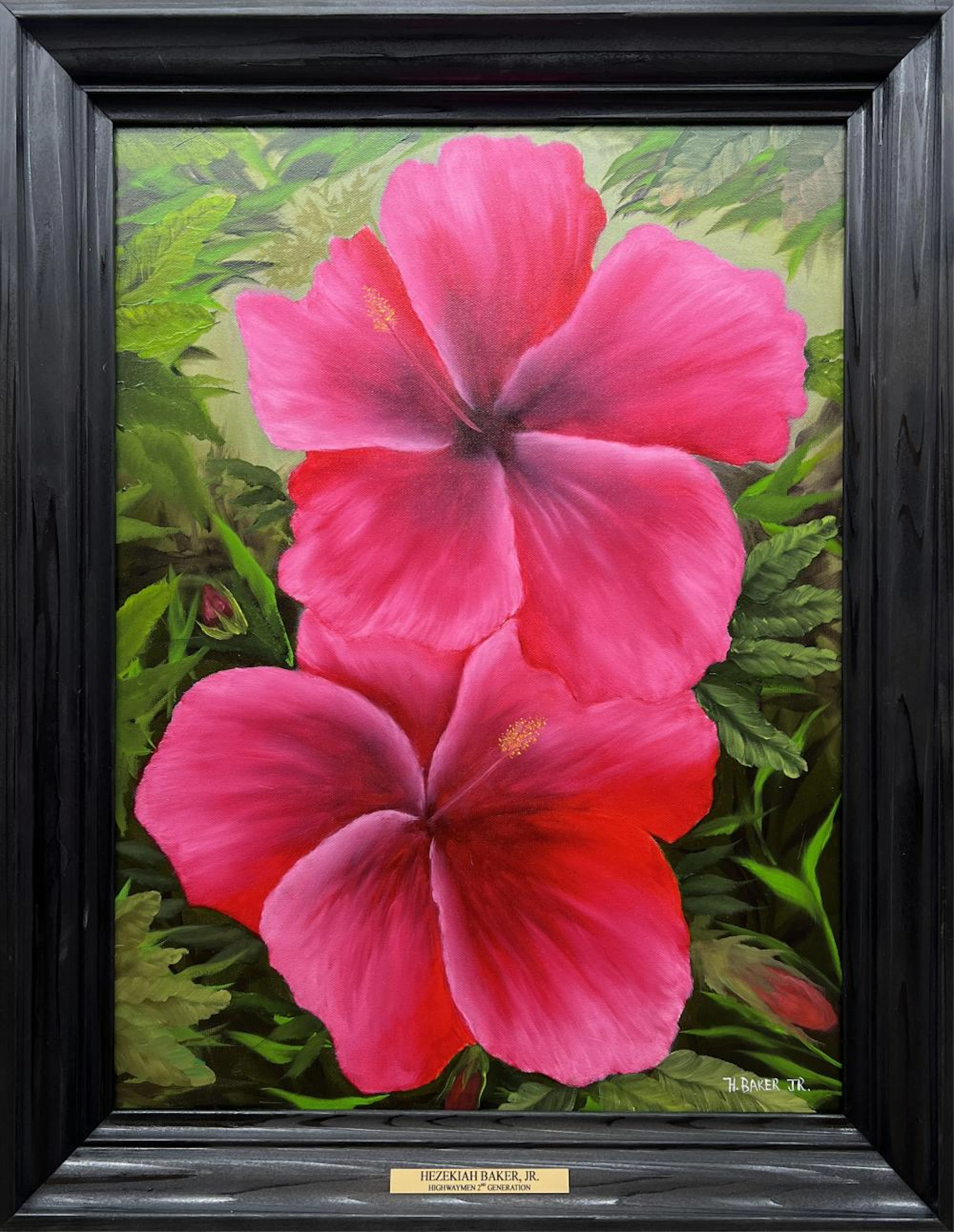 HEZEKIAH BAKER JR. FLORIDA ARTIST HIBISCUS DUO