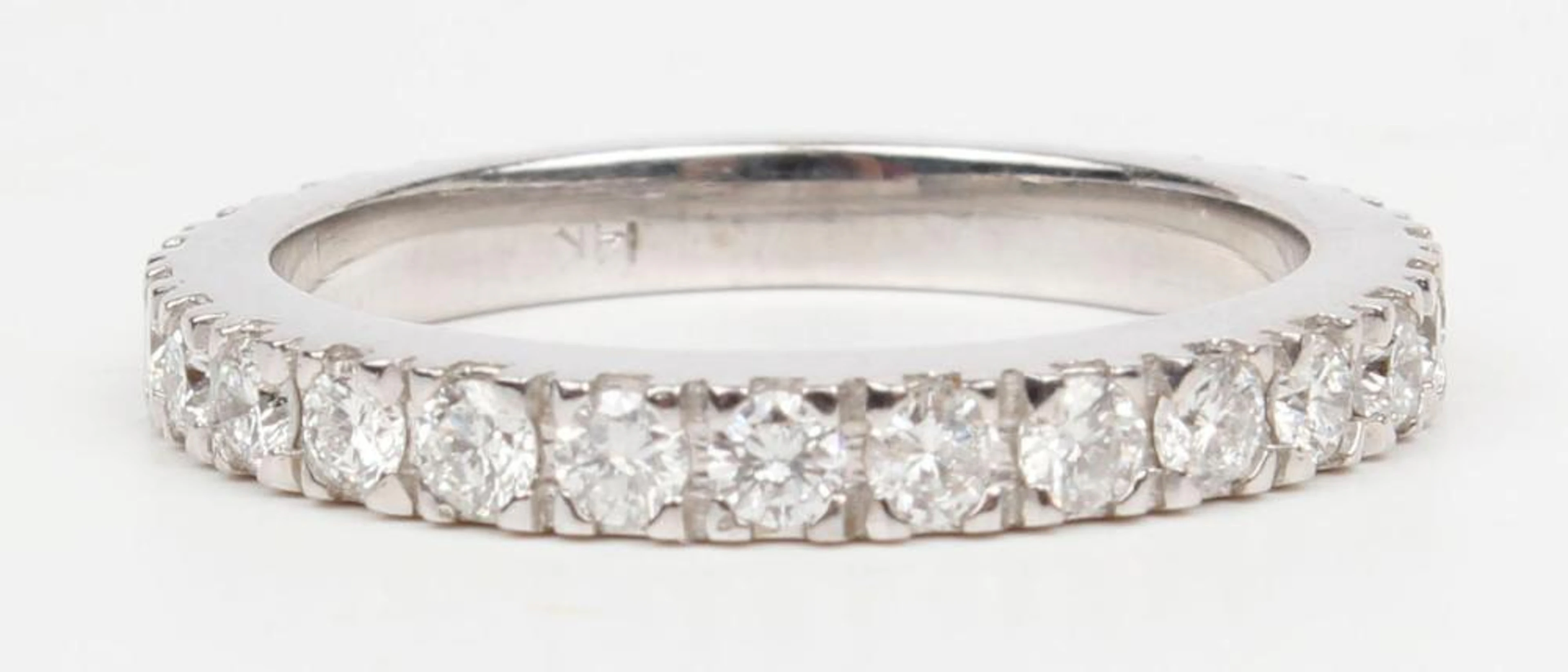 14K WHITE GOLD ETERNITY STACKABLE DIAMOND RING
