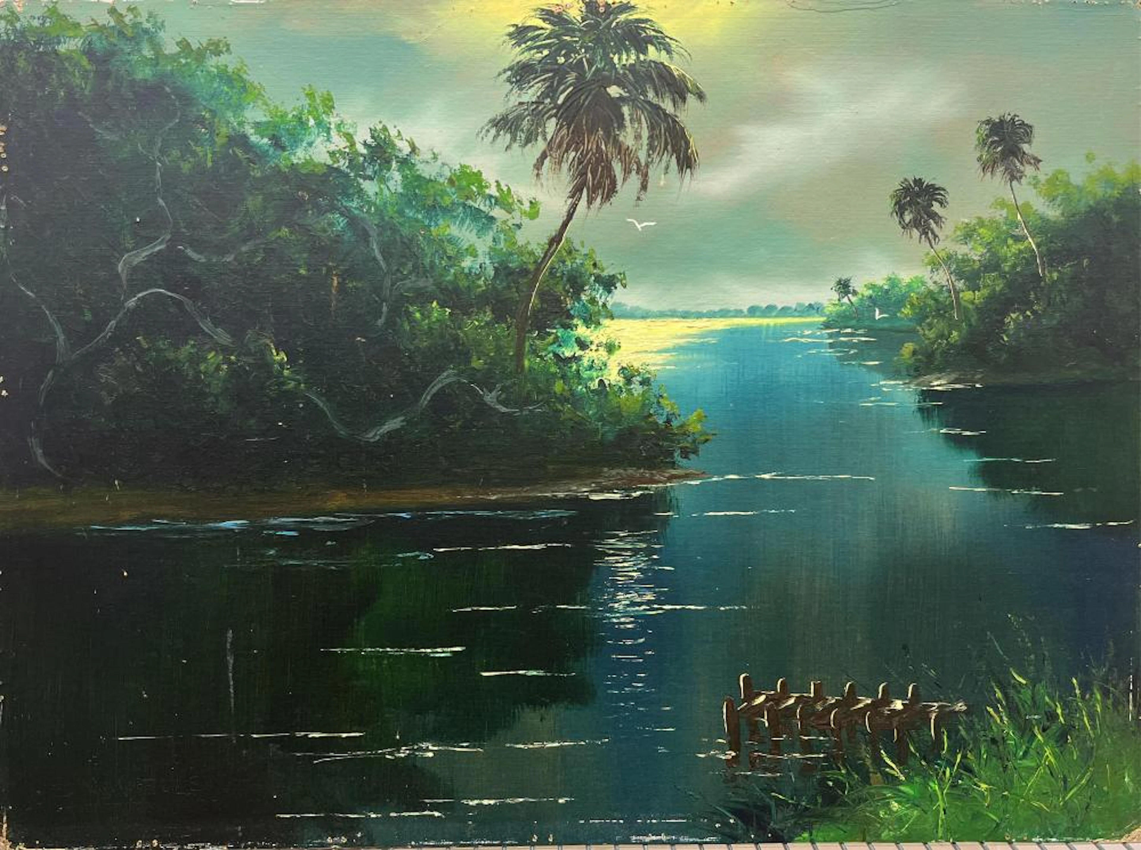 S.M. WELLS FLORIDA HIGHWAYMEN PEACEFUL NIGHT SCENE