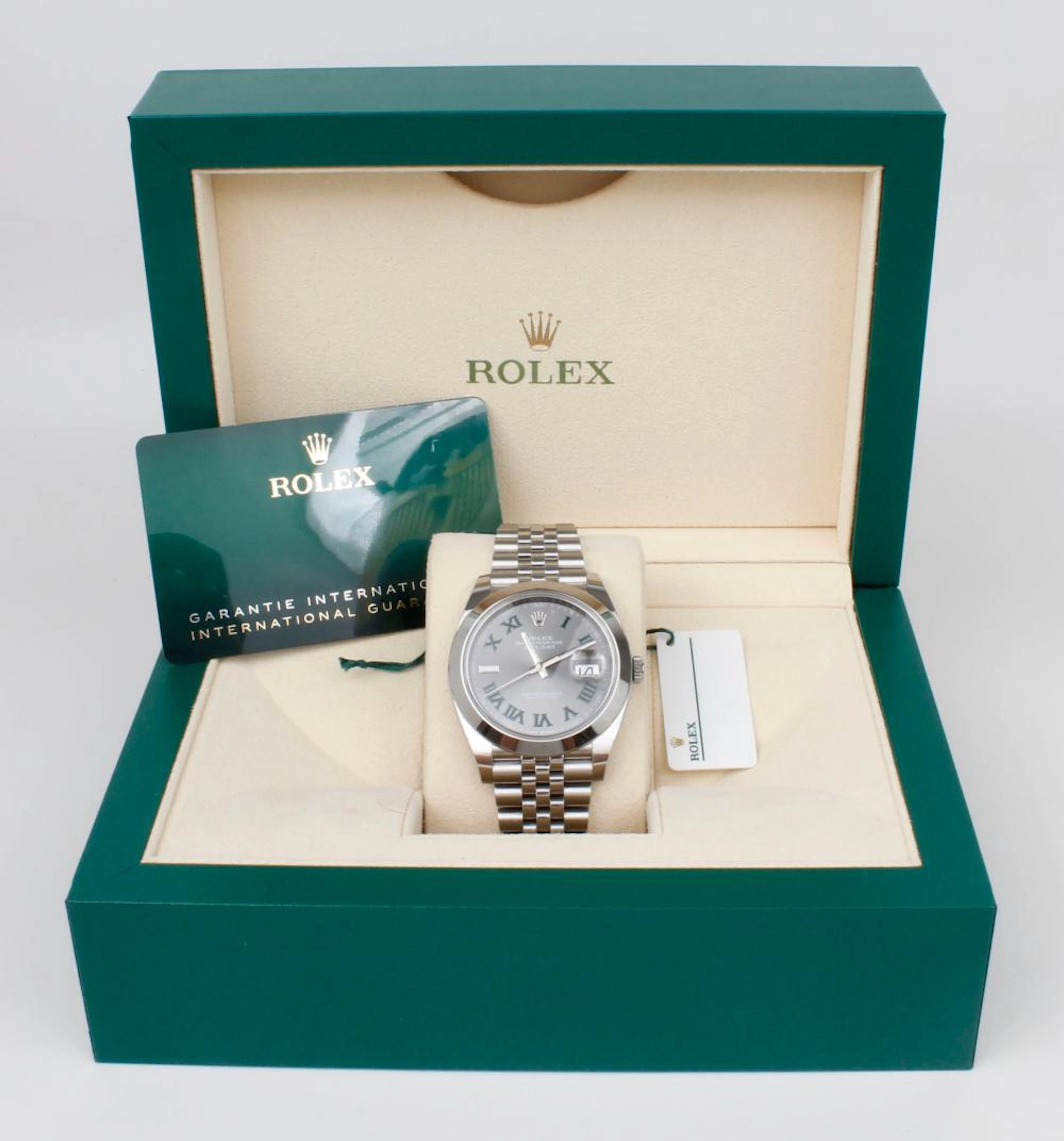 MENS ROLEX WIMBELDON 41MM JUBILEE WATCH
