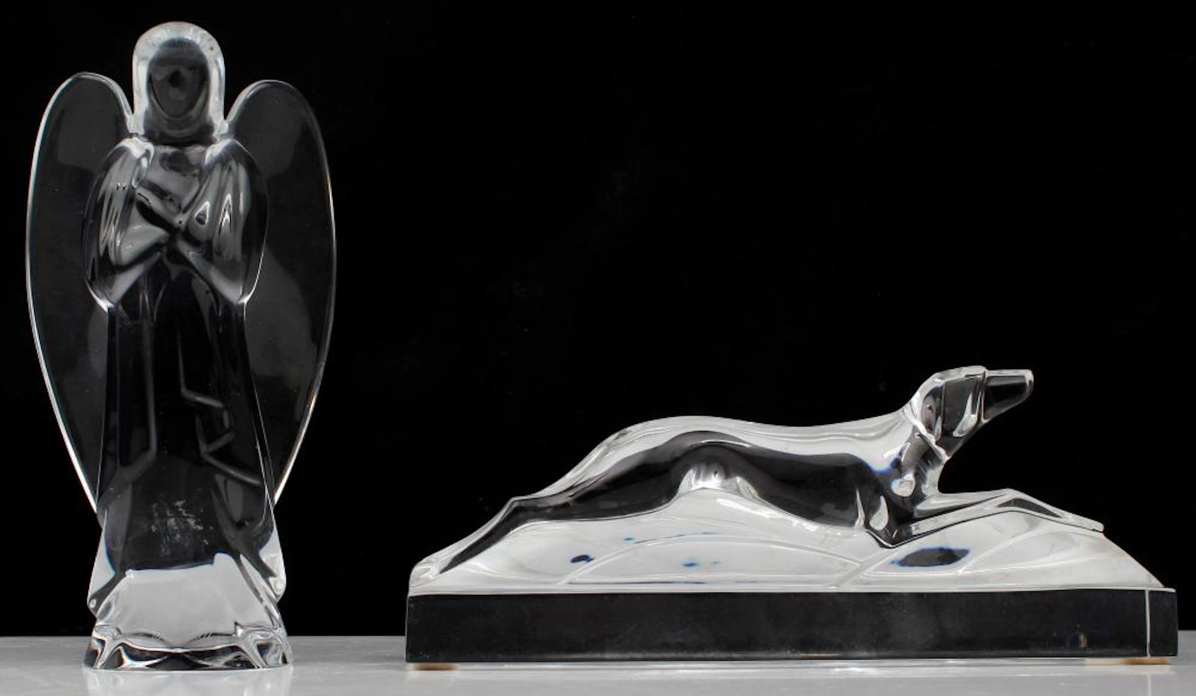 BACCARAT LOT GREYHOUND AND ANGEL