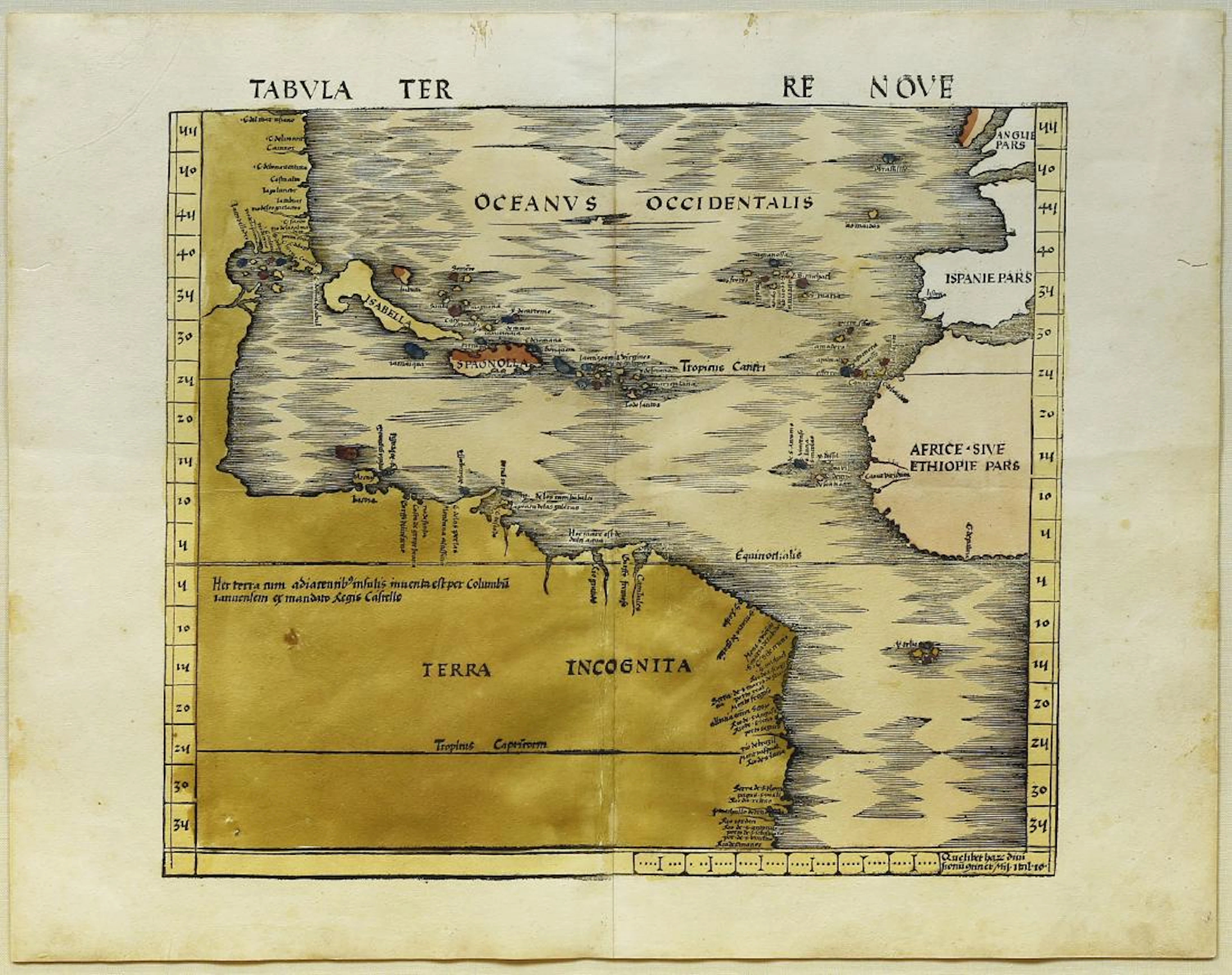 1513 Waldseemuller Woodcut Admiral's Map