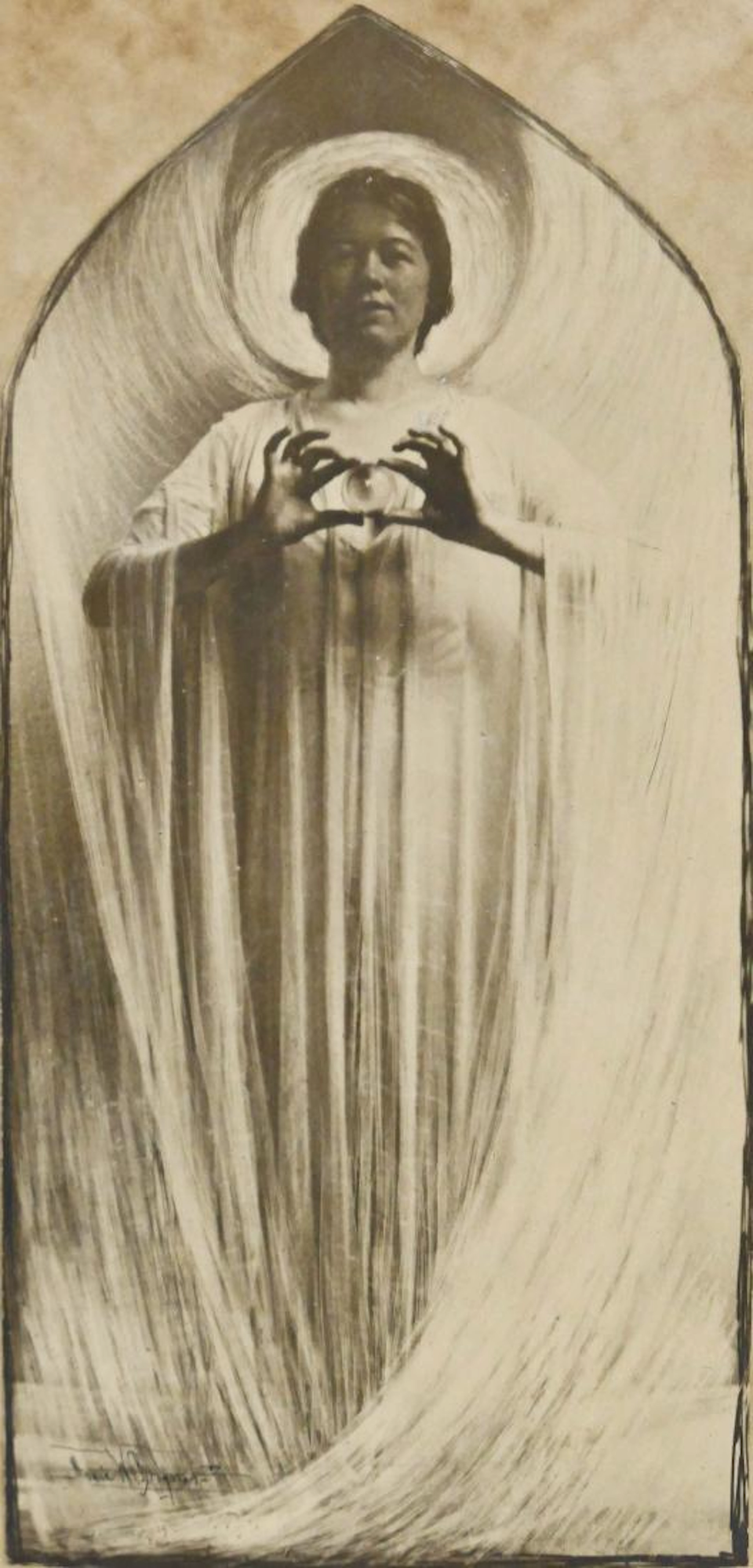 Anne Brigman (1869-1950 American) Angel Holding Crystal