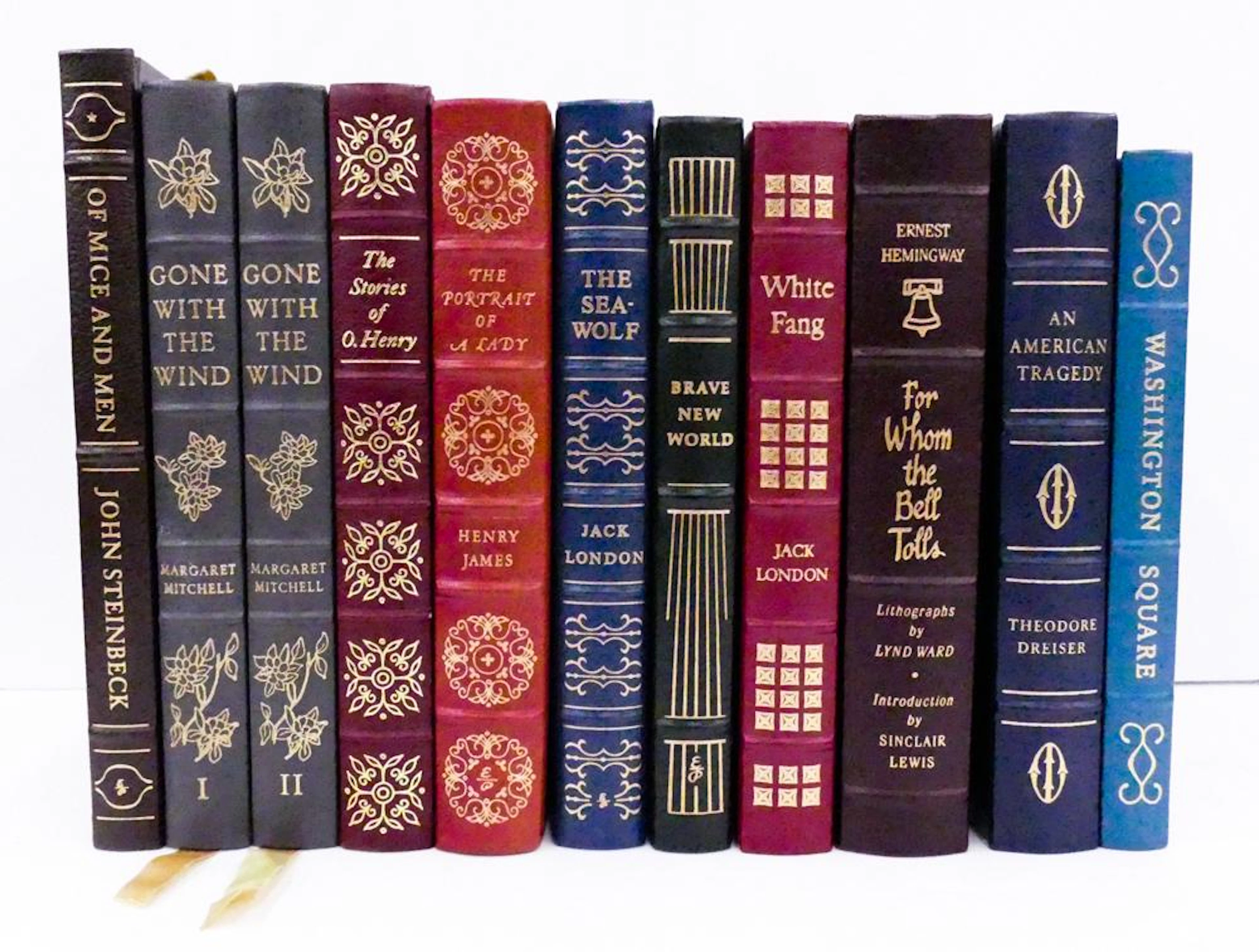11pc Easton Press Leather Bound American Authors
