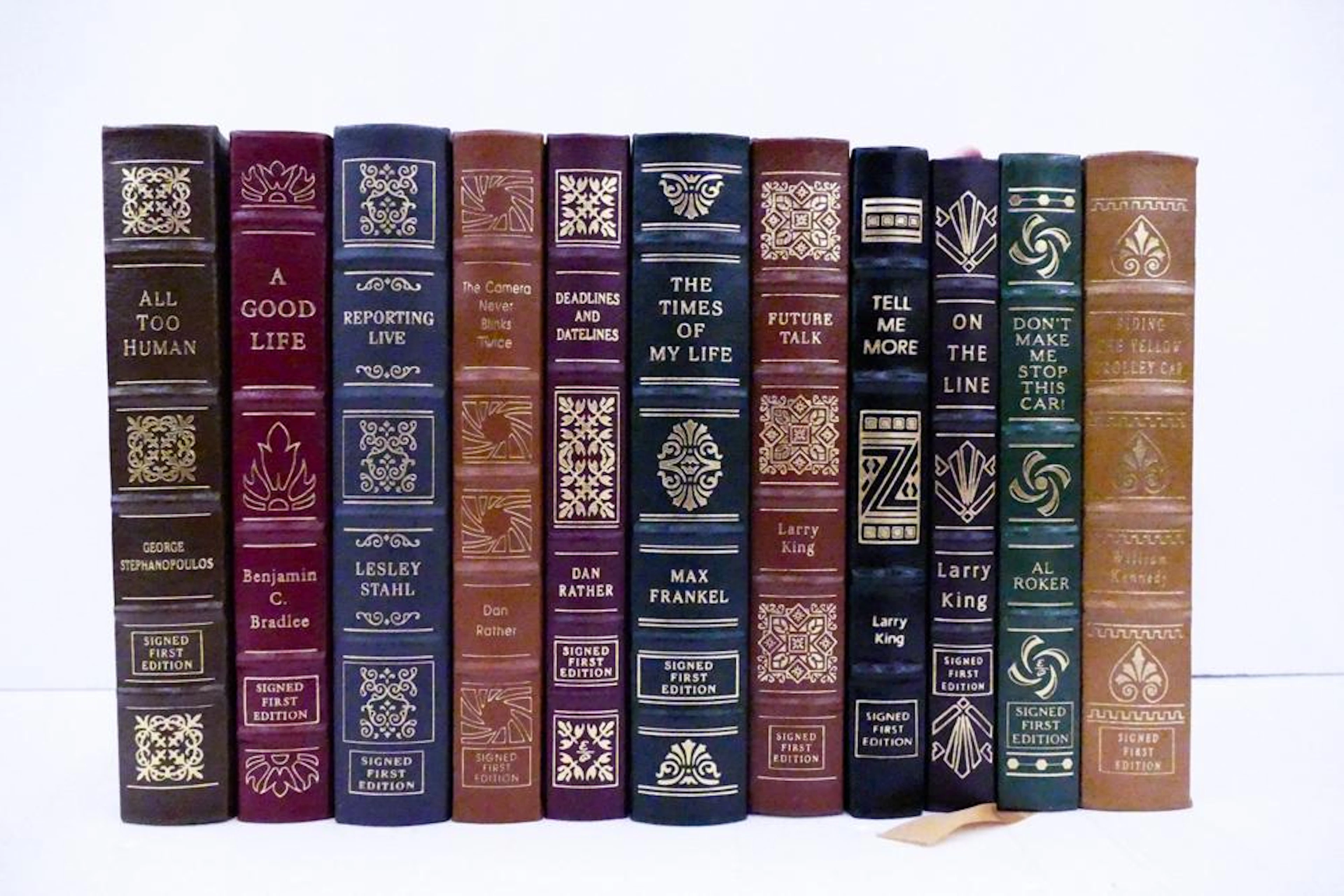 11pc Easton Press Leather Bound Signed First Edition