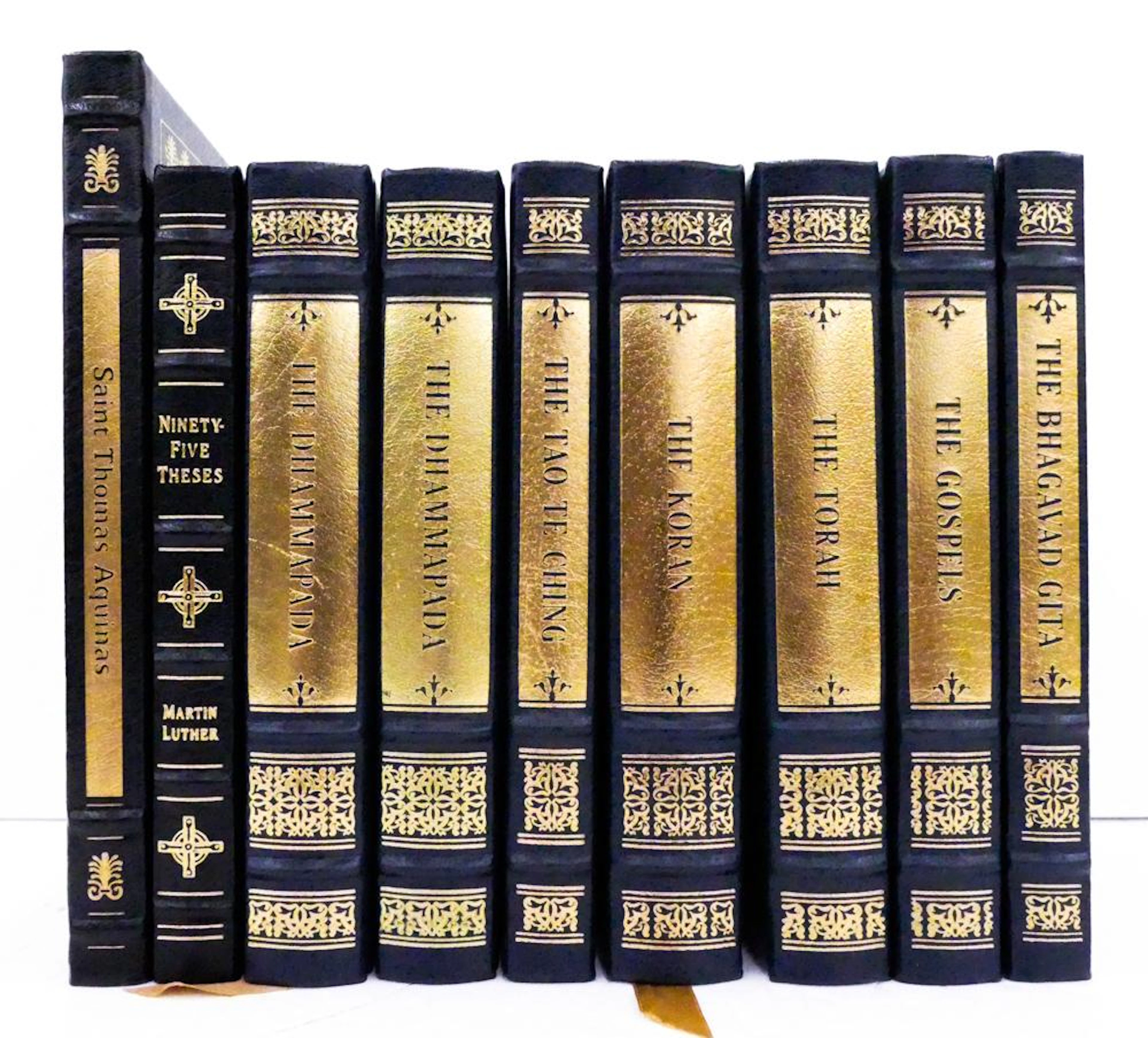 9pc Easton Press Leather Bound Books on Religion