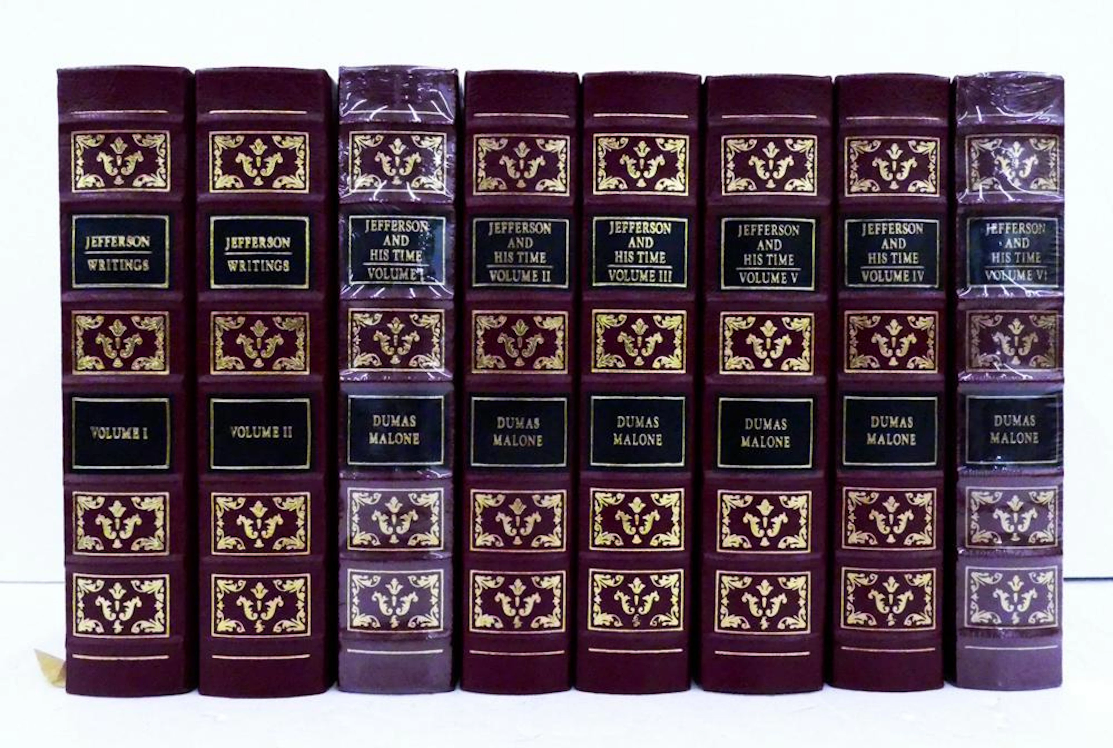 8pc Easton Press Books on Thomas Jefferson