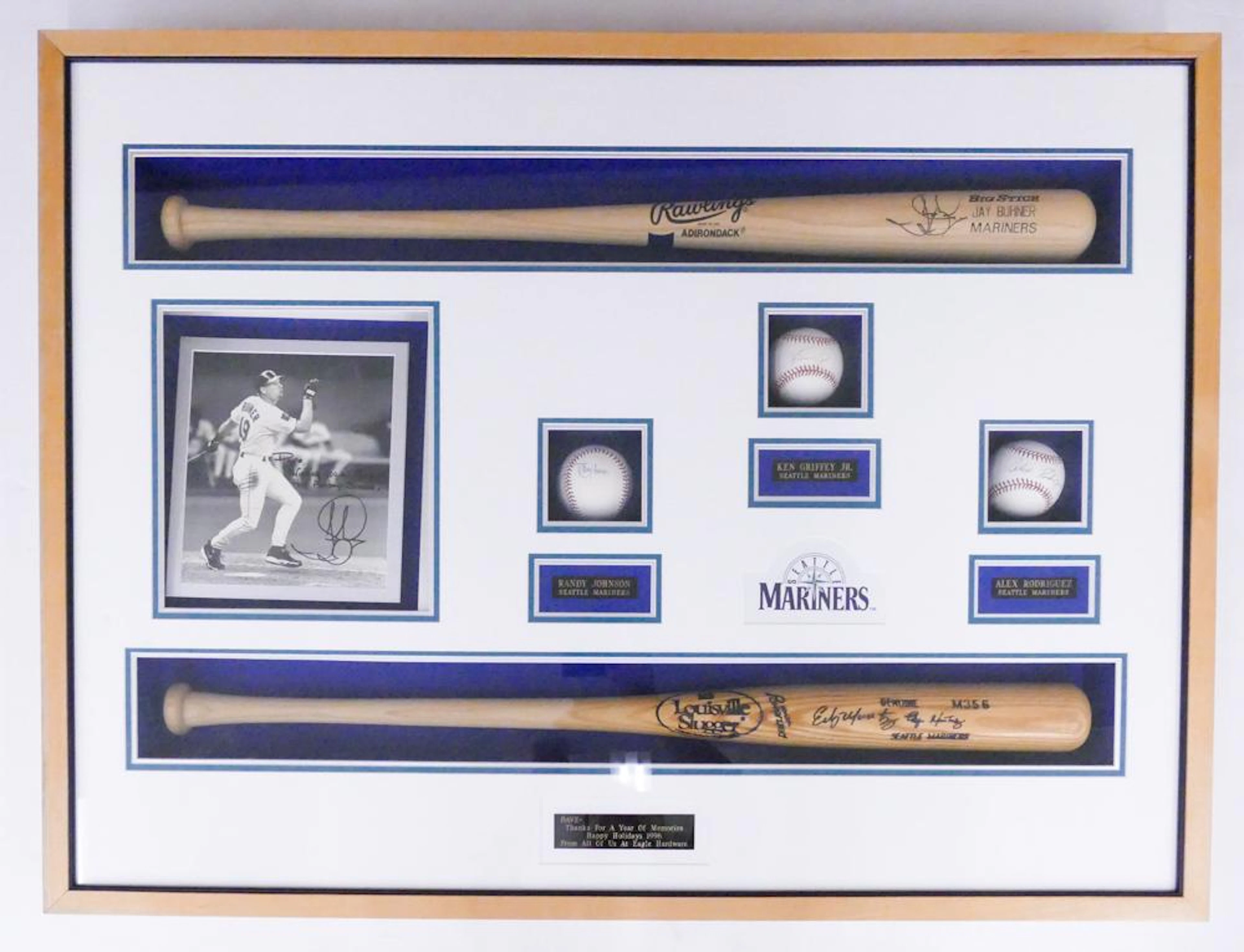 Framed 1996 Seattle Mariners HOF Stars Signed