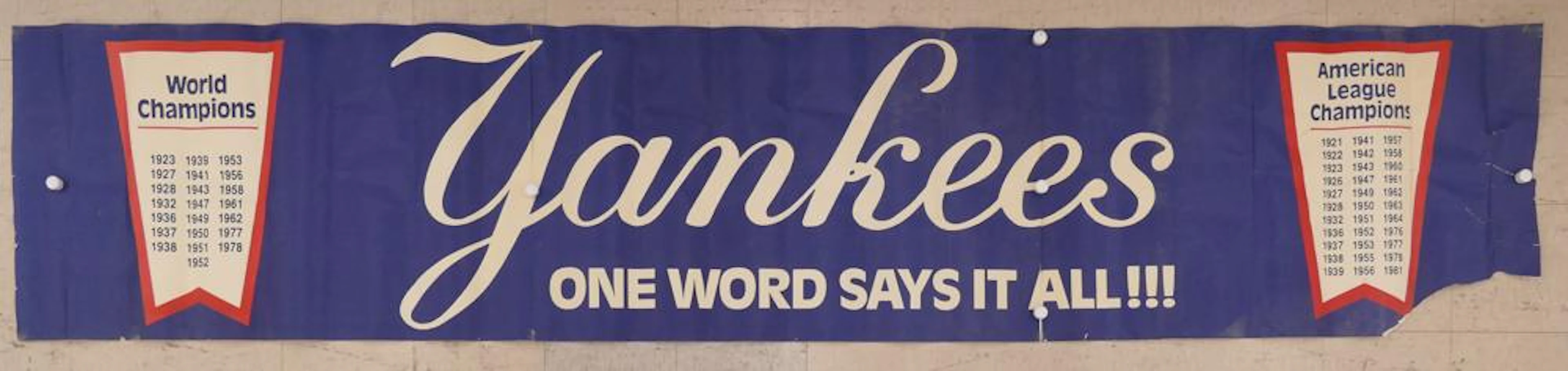 New York Yankees American League Champions Broadside