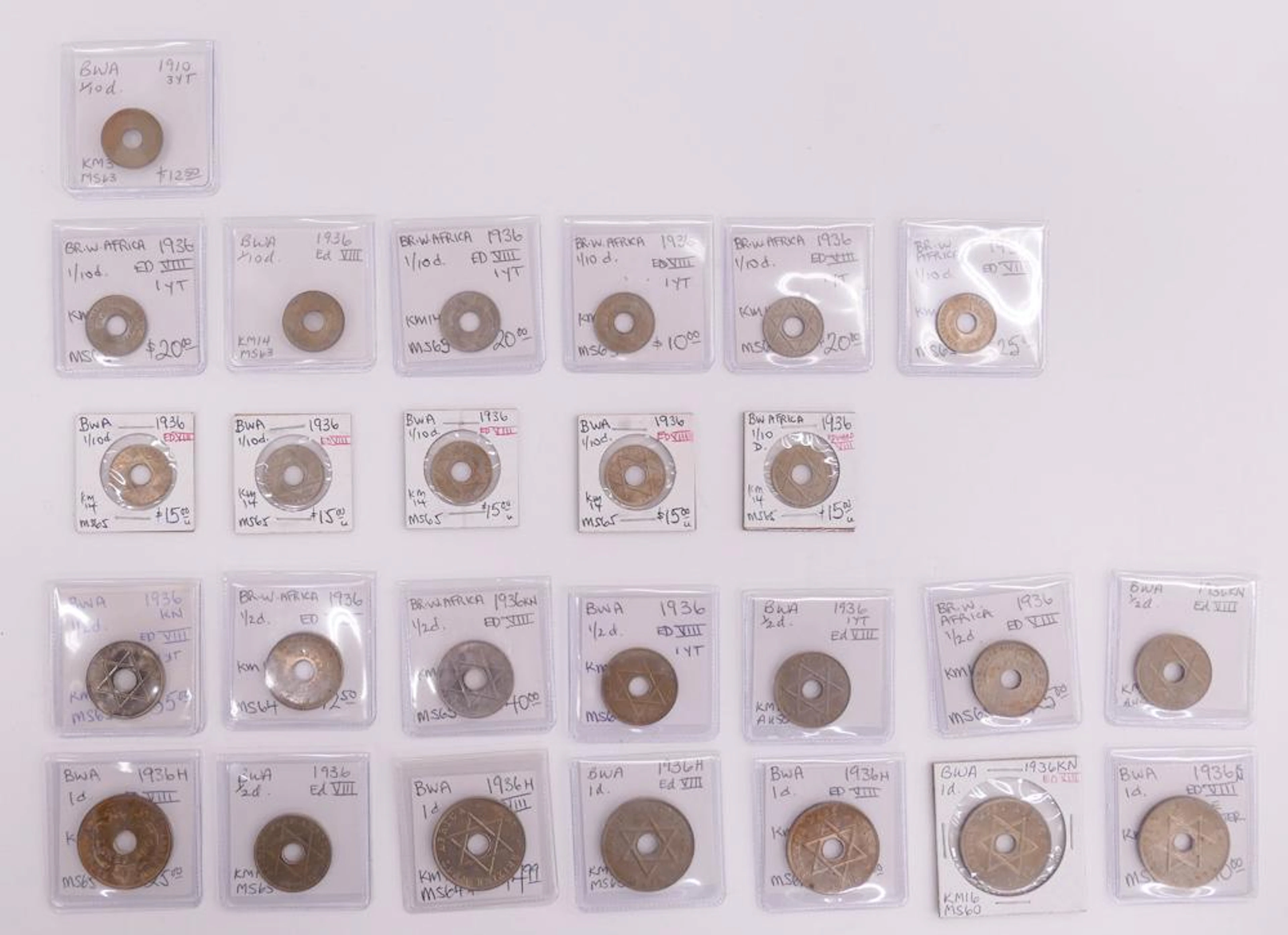29pc Collection of German East Africa and British West