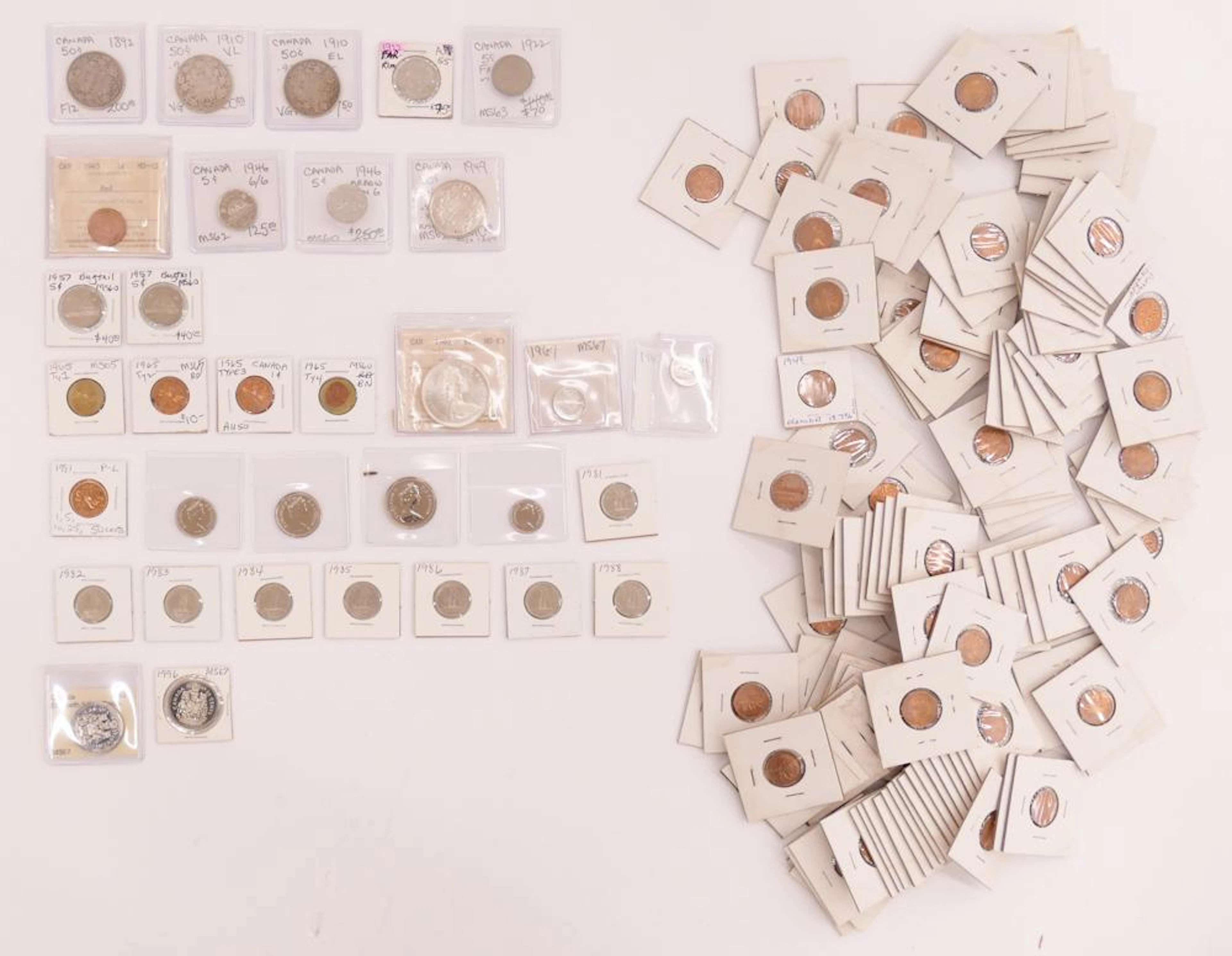 154pc Collection of Canada & Newfoundland Coins
