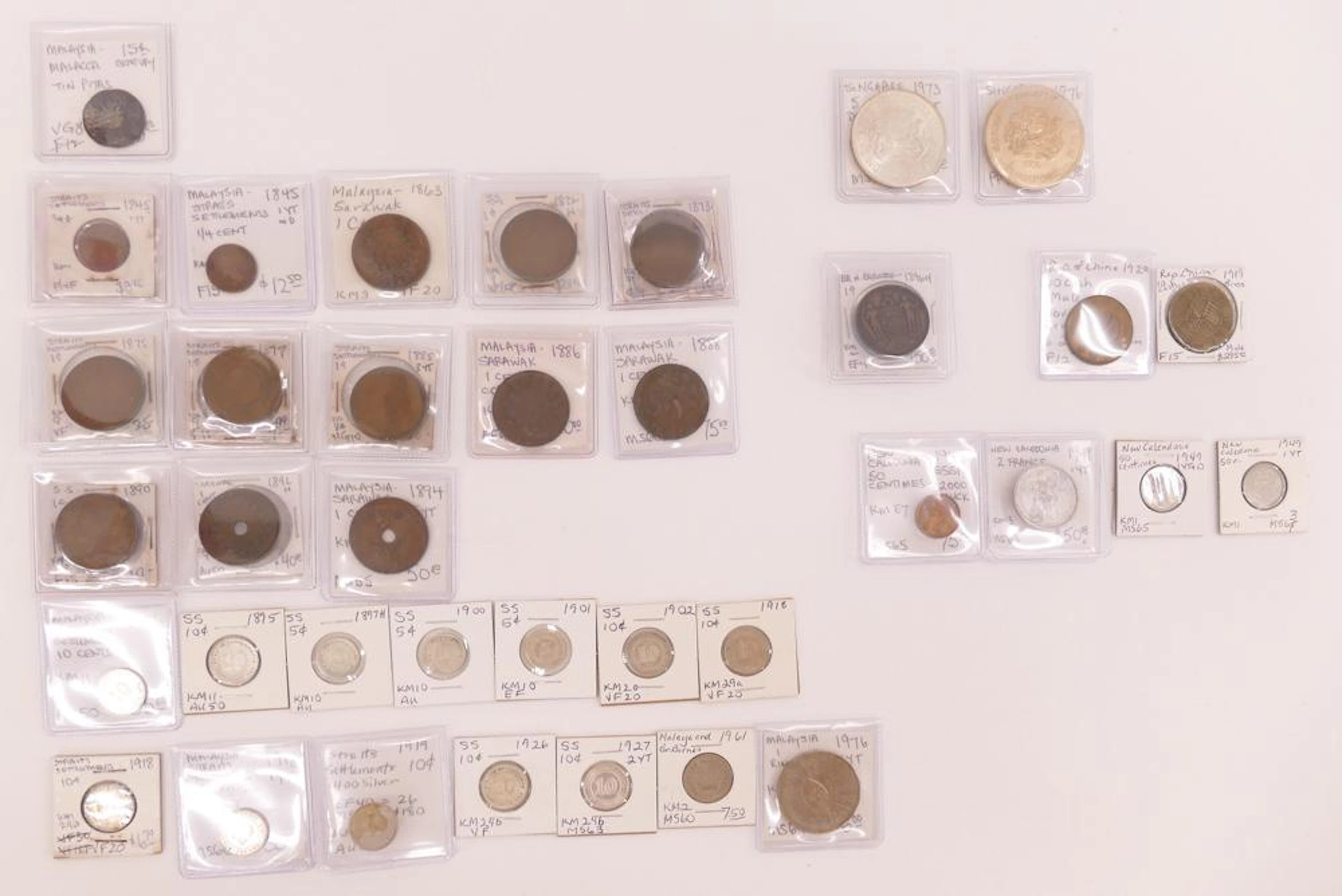 36pc Straits Settlements, Malaysia, Borneo, China, and