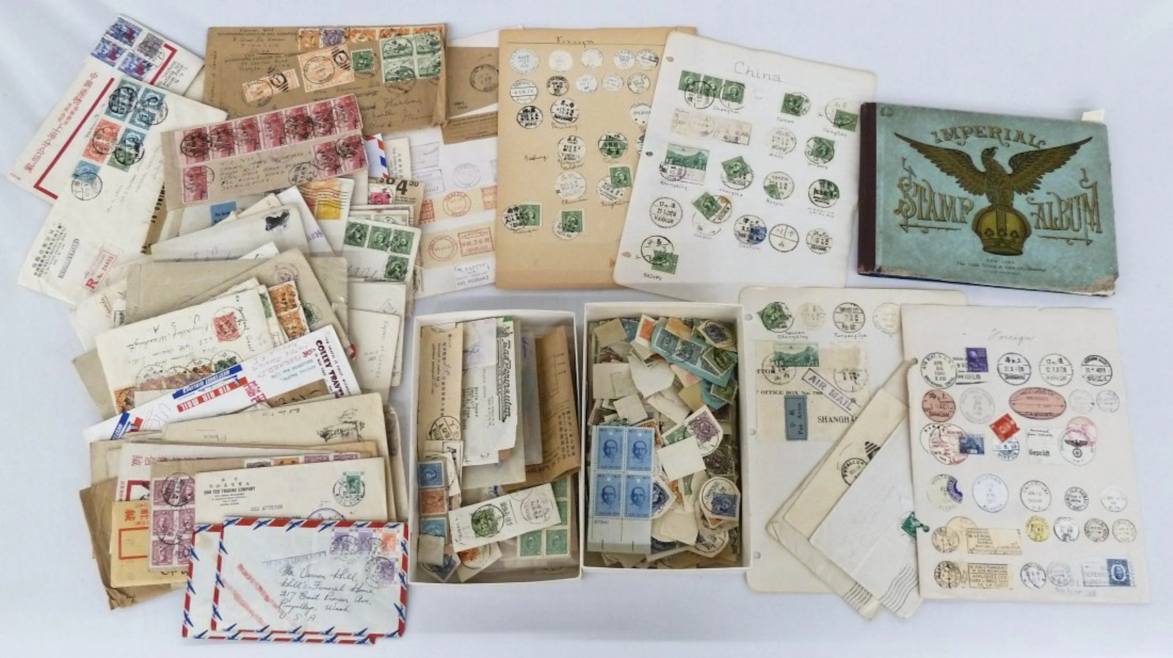 Vintage Collection of Chinese Postal Covers, Postmarks