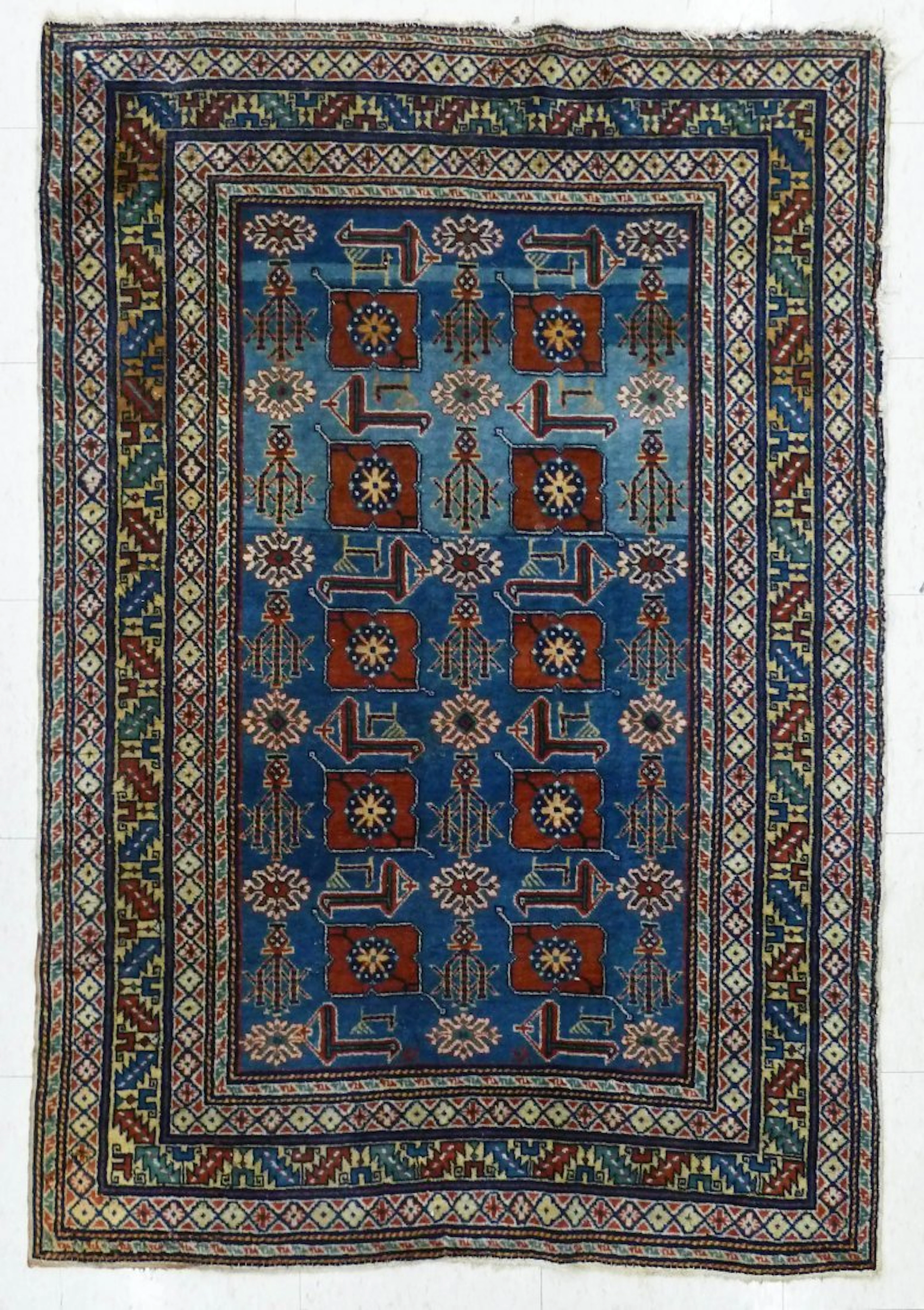 Semi Antique Caucasian Oriental Rug 3'6''x5'3''.