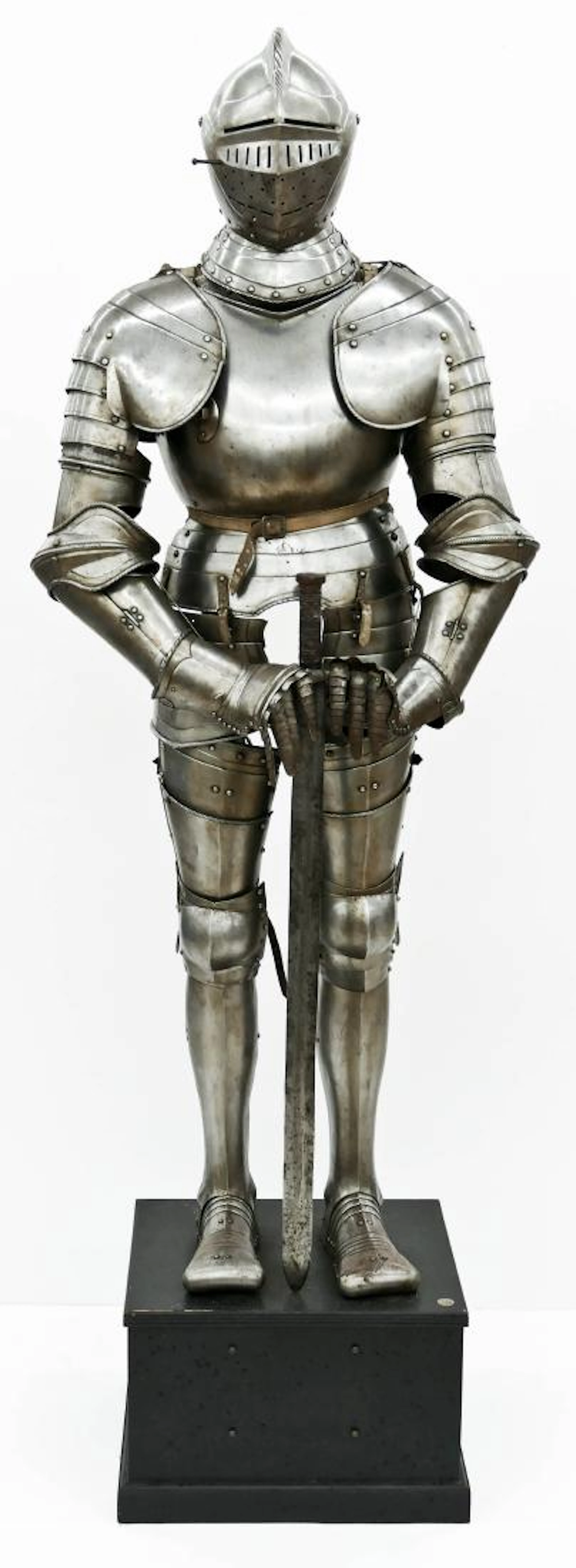 German 16th Century Style Suit of Armor 67''x26''x17''.