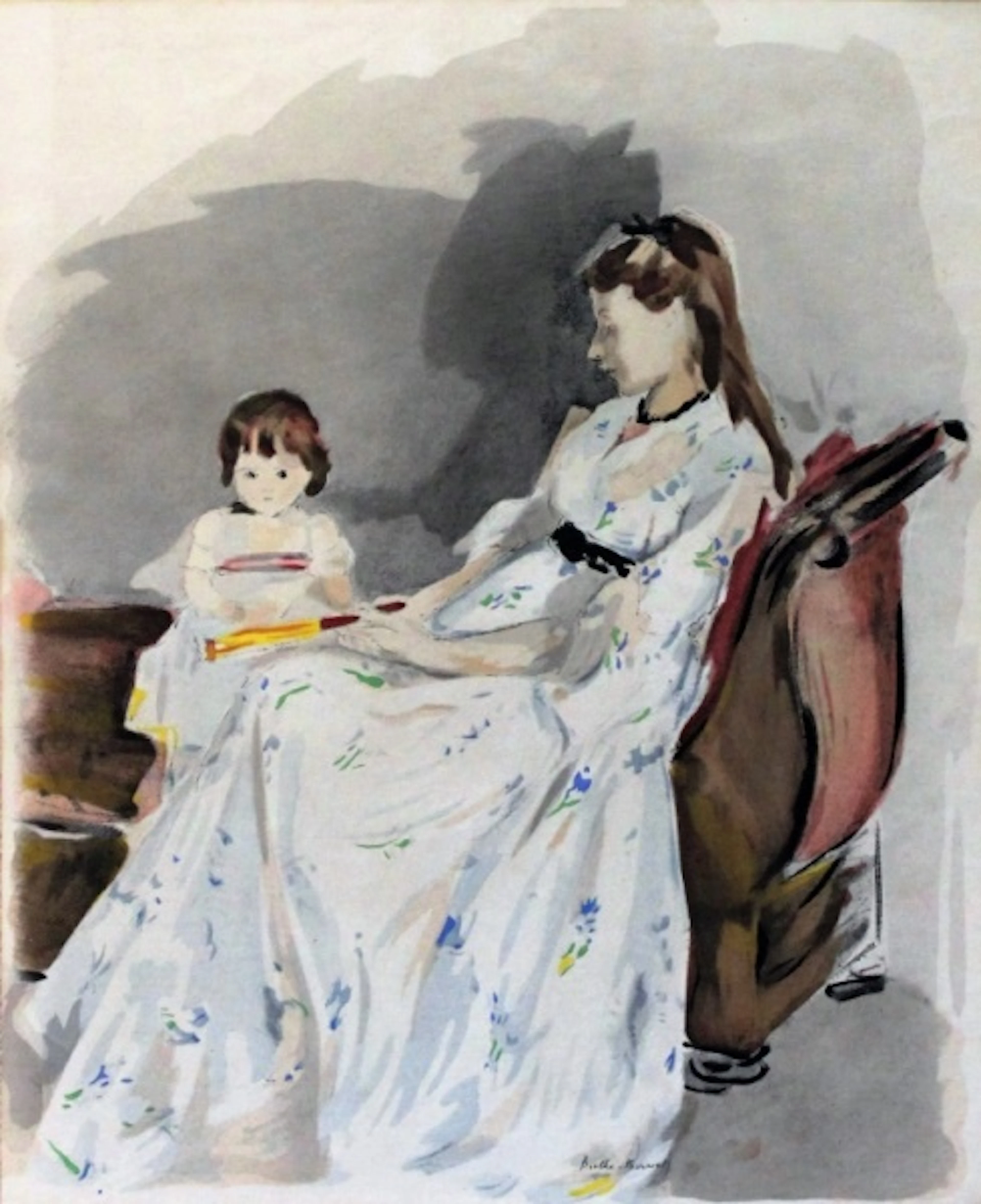 Berthe Morisot (French, 1841-1895) Portrait Study