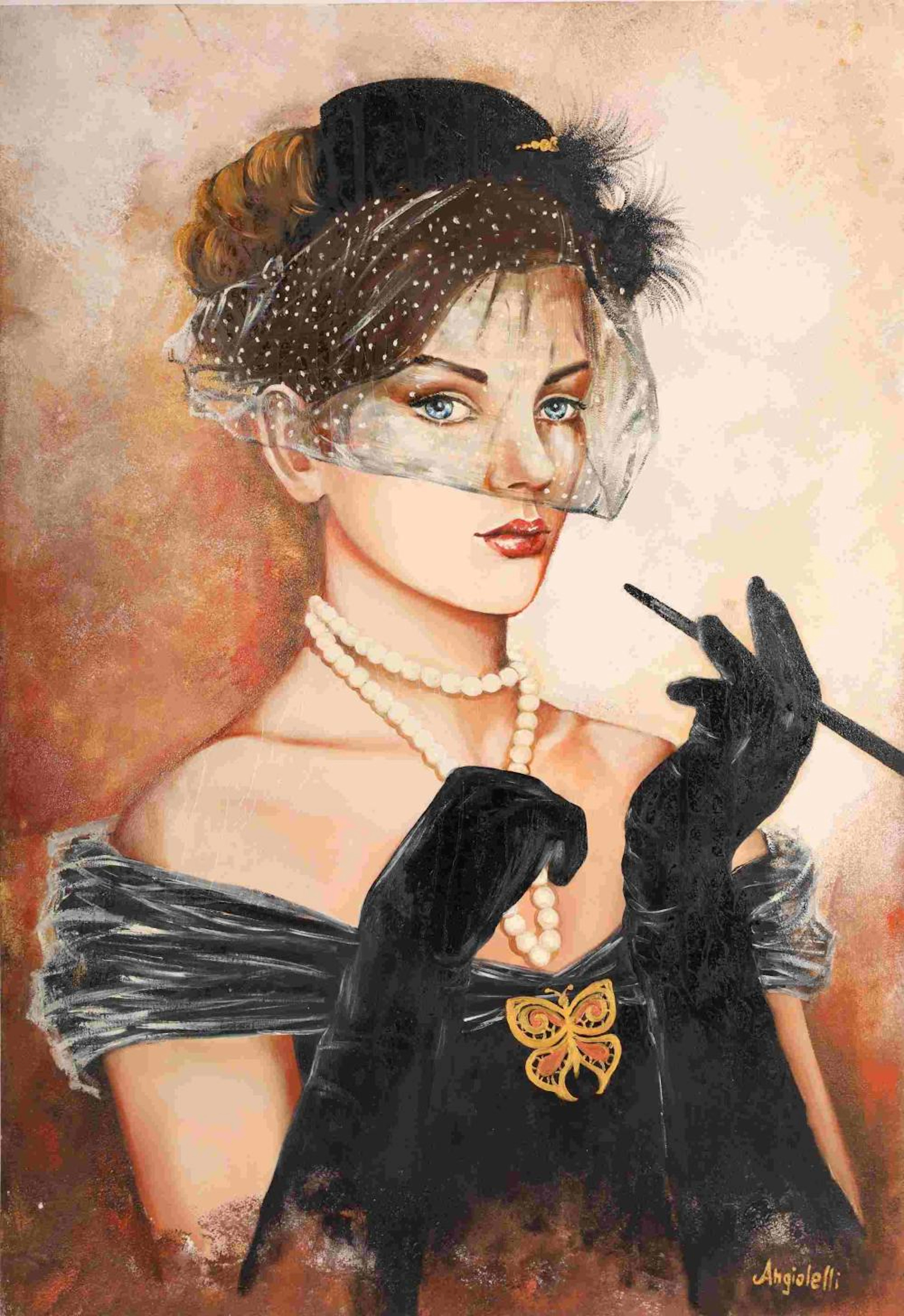 Anna Rita Angiolelli Oil On Panel ?Glamour?, 2015