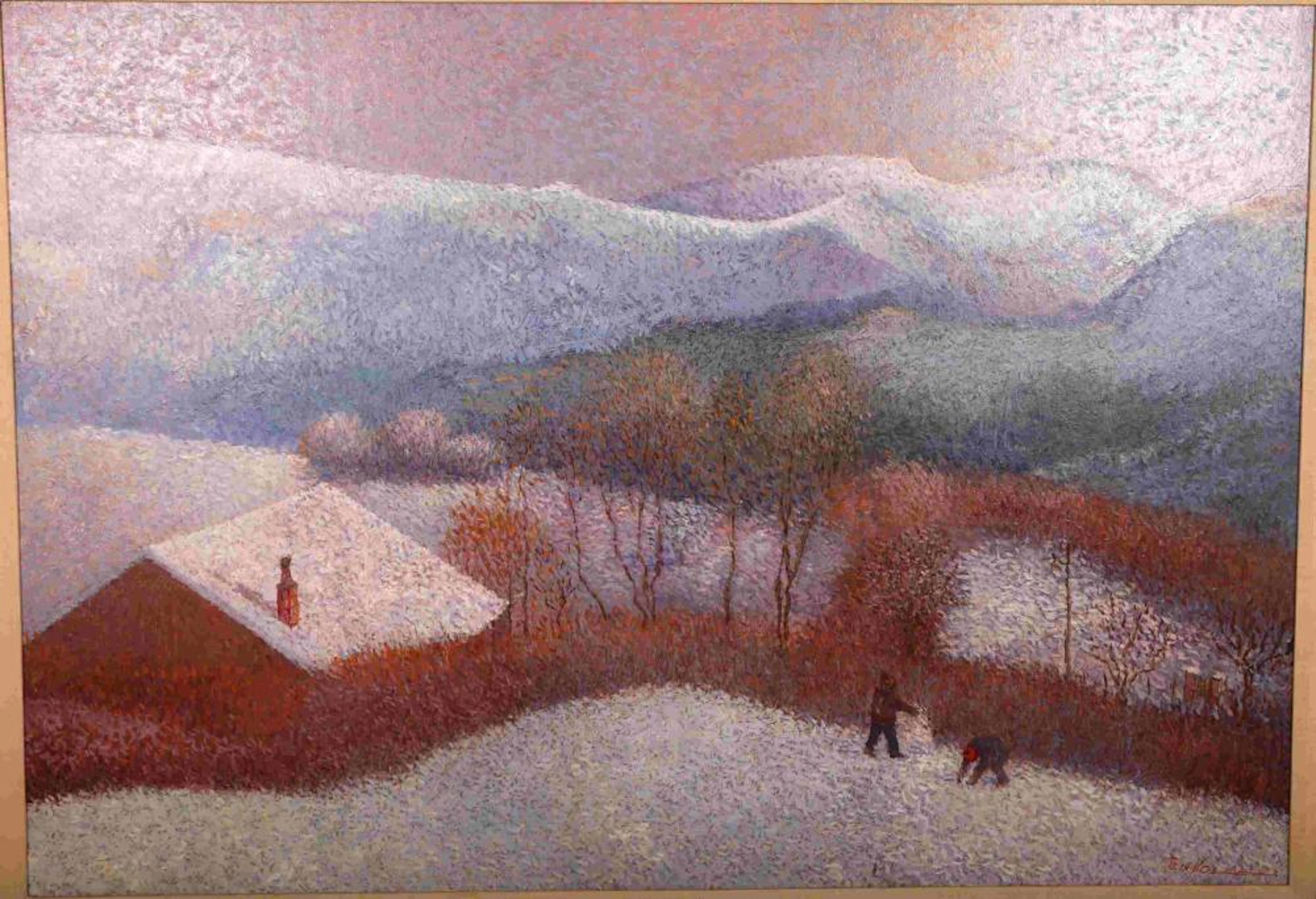 Jean Vollet Impressionist Mt. Landscape Painting