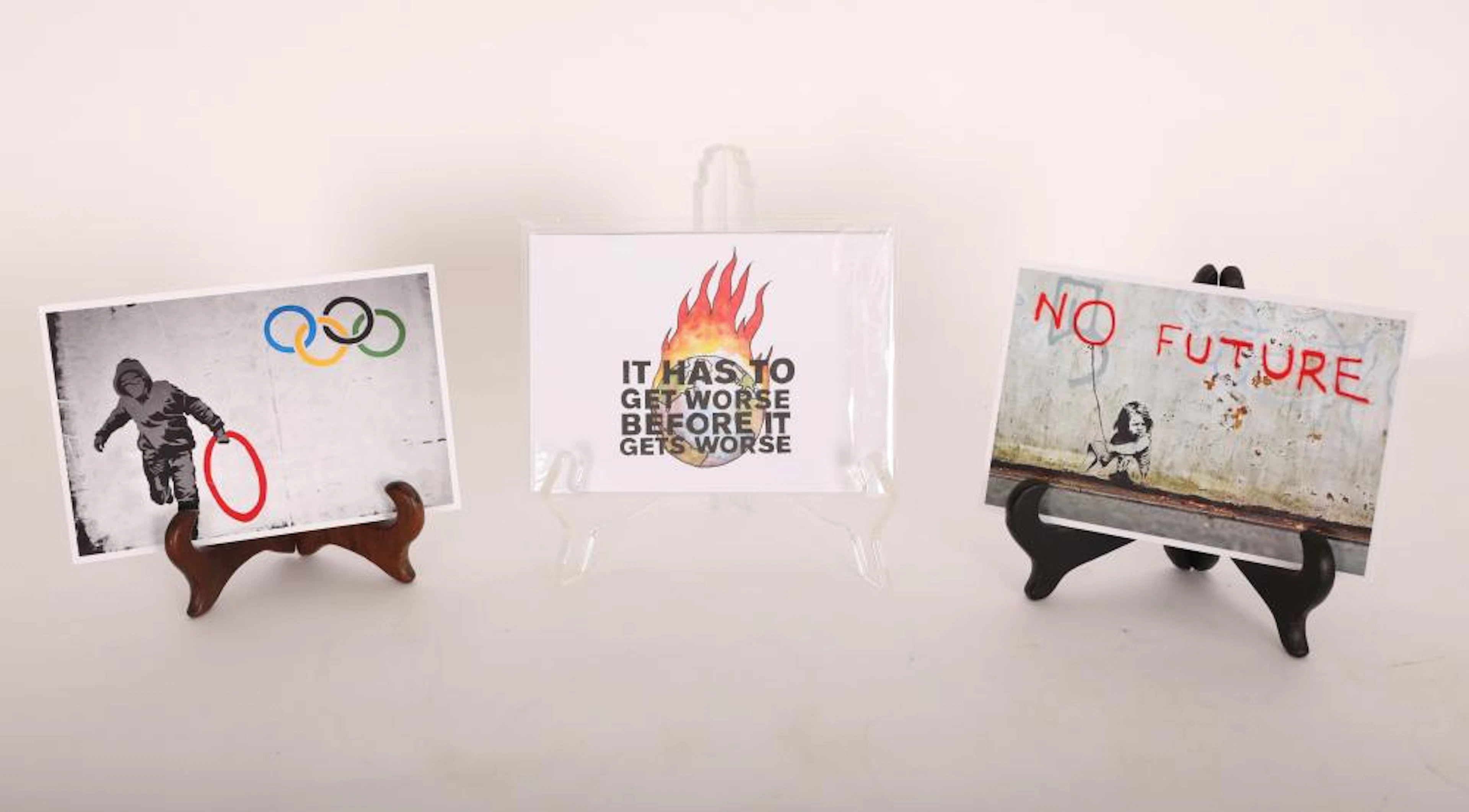 Banksy & Darren Cullen Postcard Set w 2 Banksy's