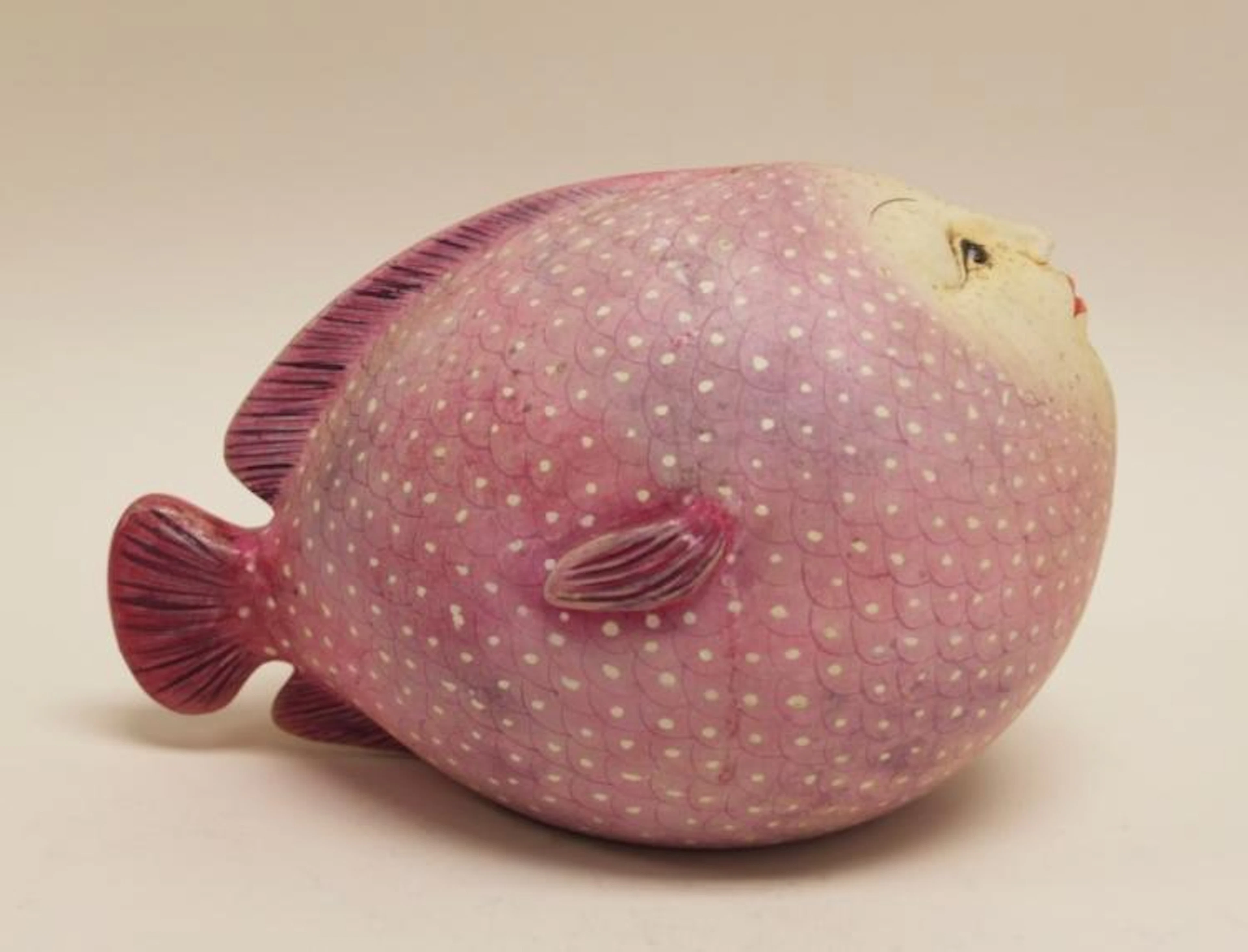 Bustamante attr Mexican Pottery Fish w Human Face
