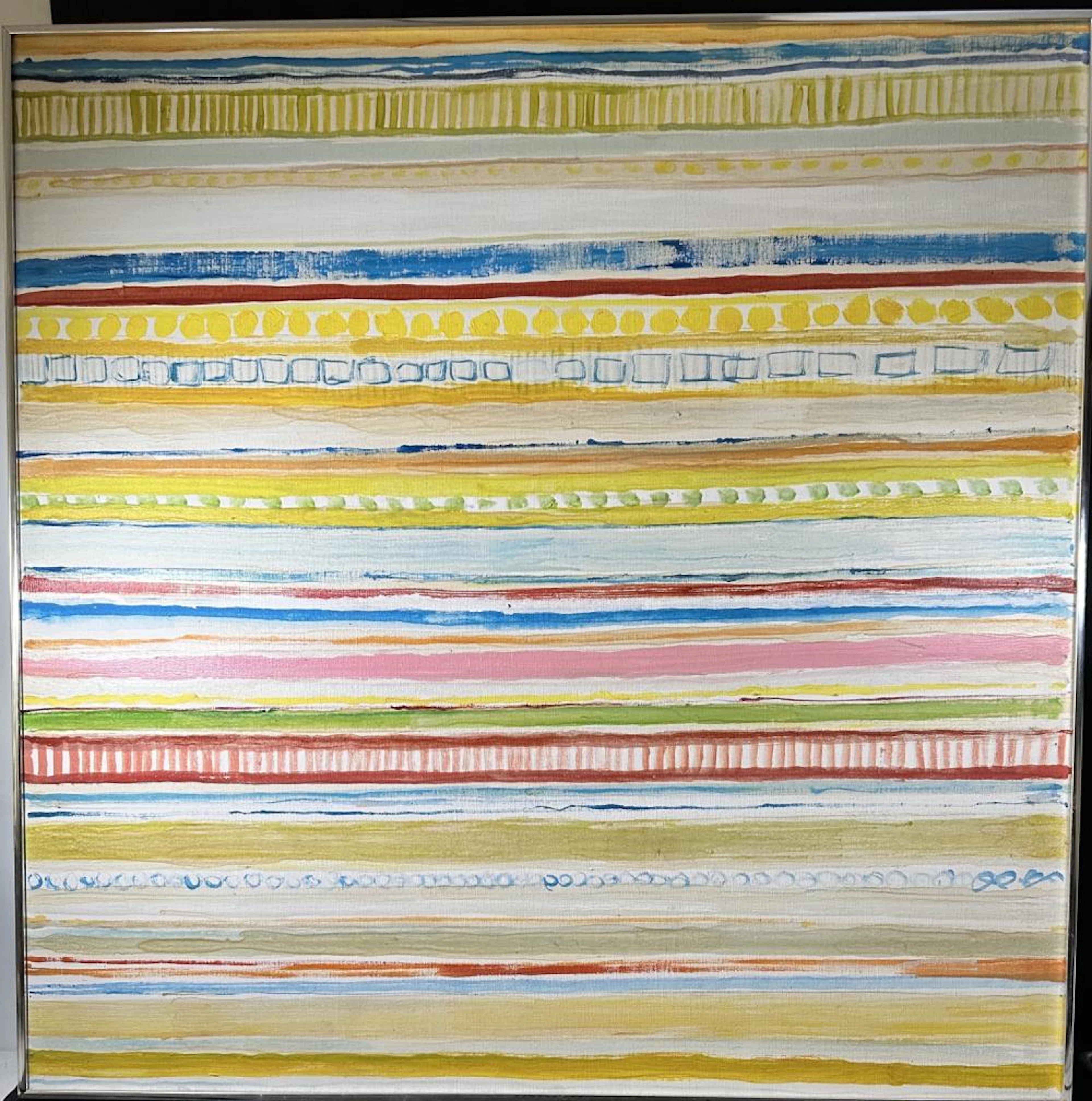 70's Silas Seandel Geometric Pop Art 41x41"