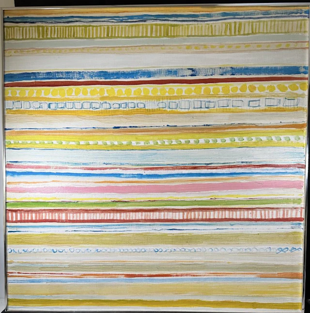 70's Silas Seandel Geometric Pop Art 41x41"