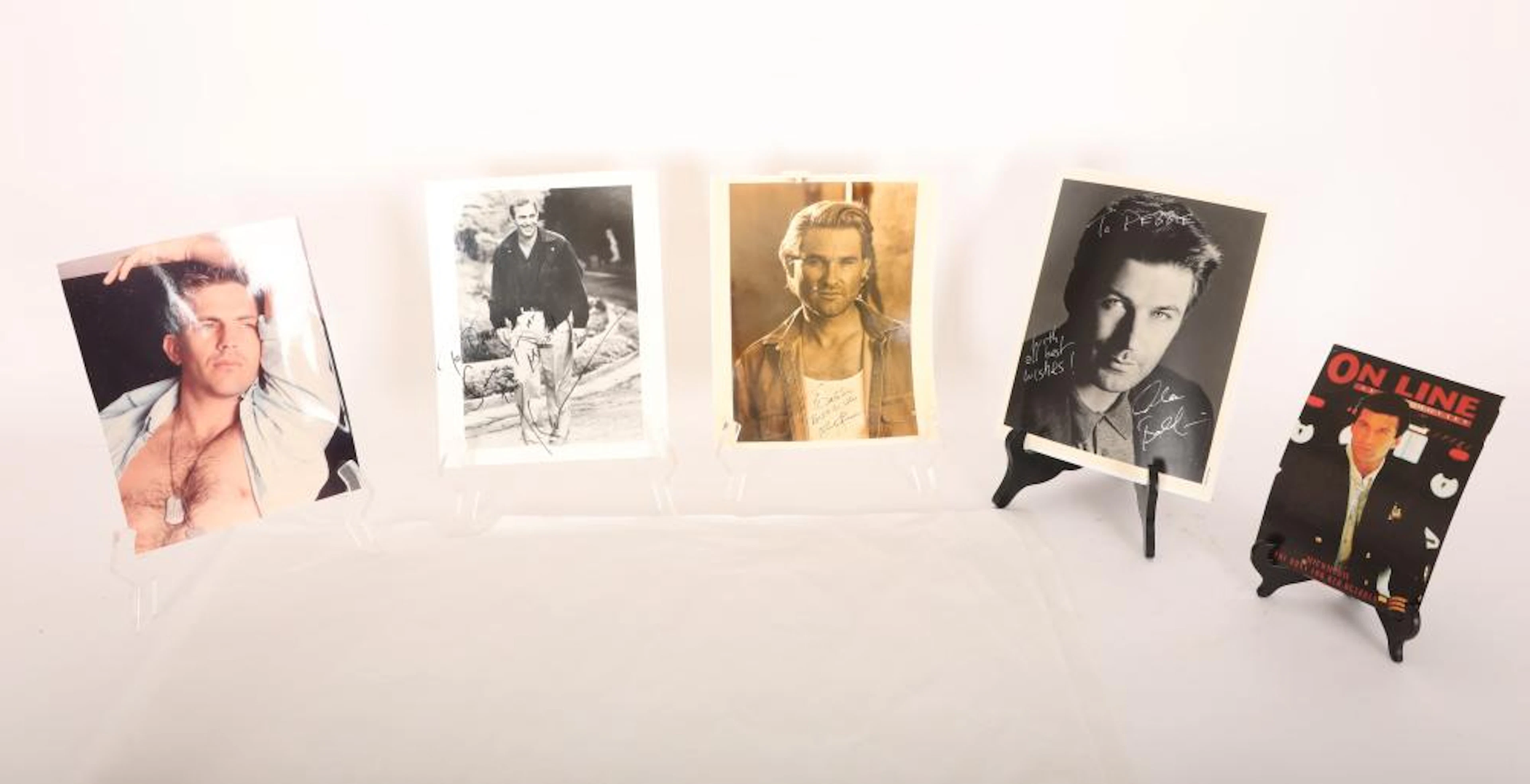 5Pc Kevin Costner/Alec Baldwin/Kurt Russell Signed