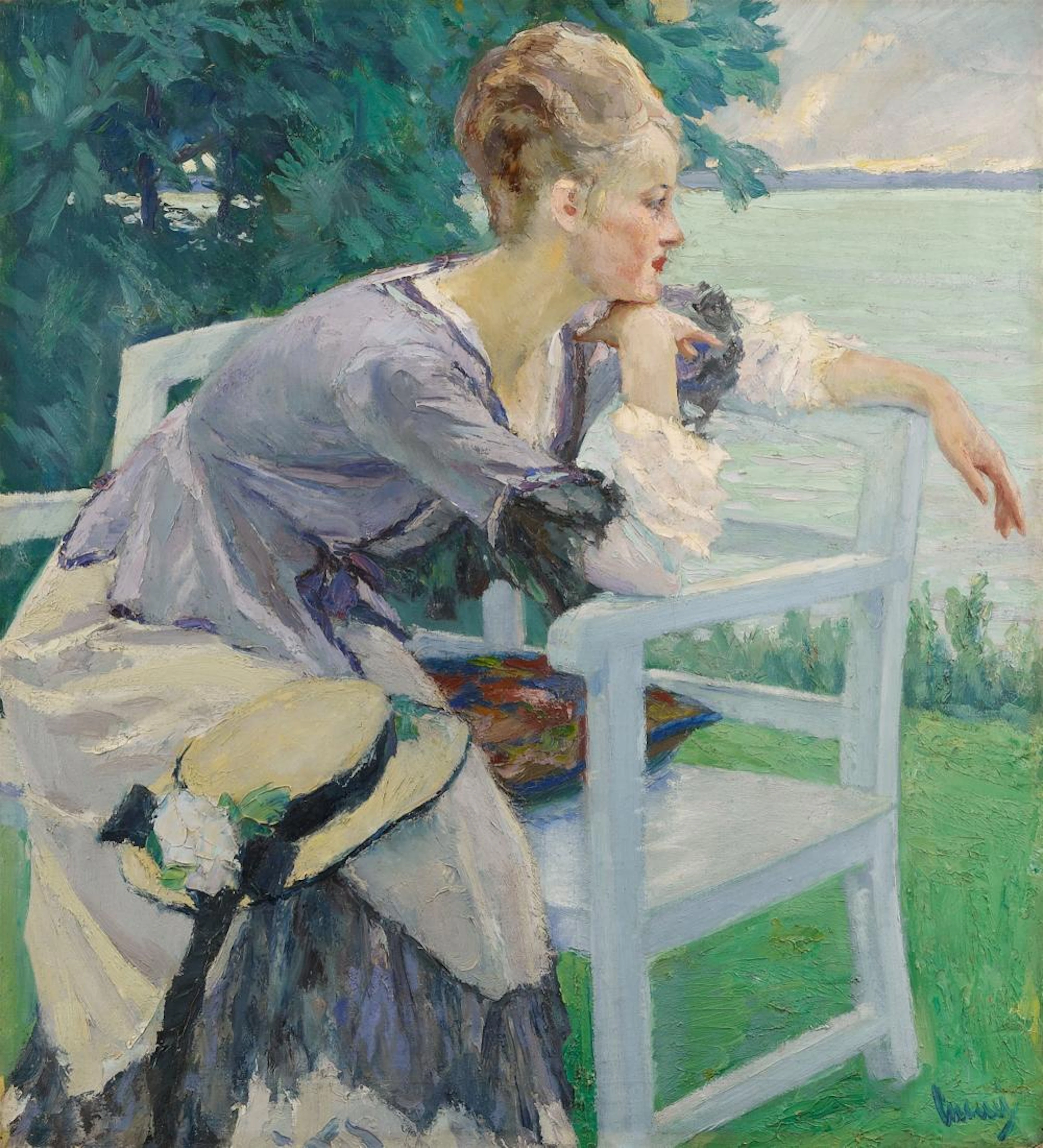Edward Cucuel, Träumerei (Damenbildnis), Circa 1915/1920
