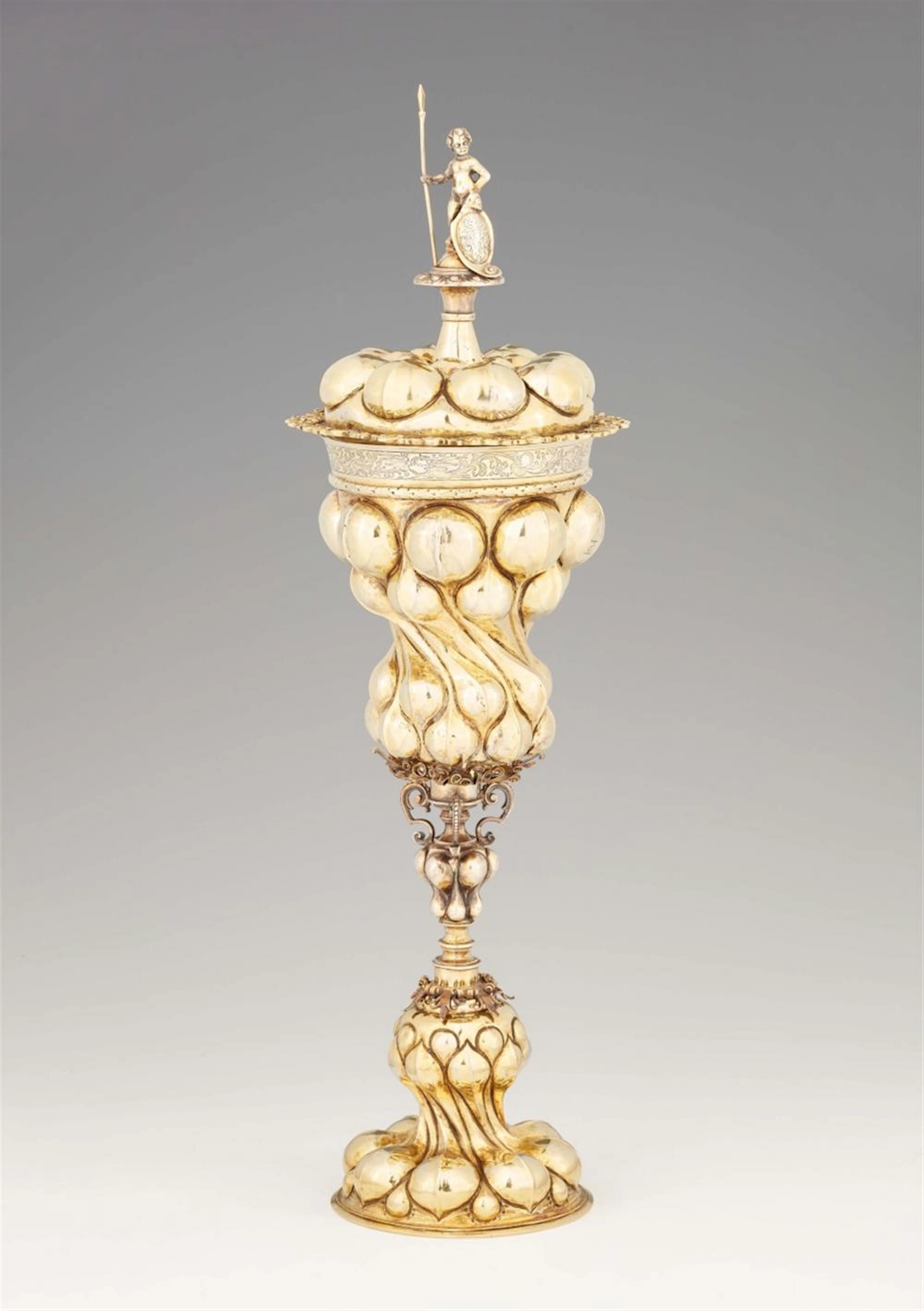An important Nuremberg silver gilt columbine cup