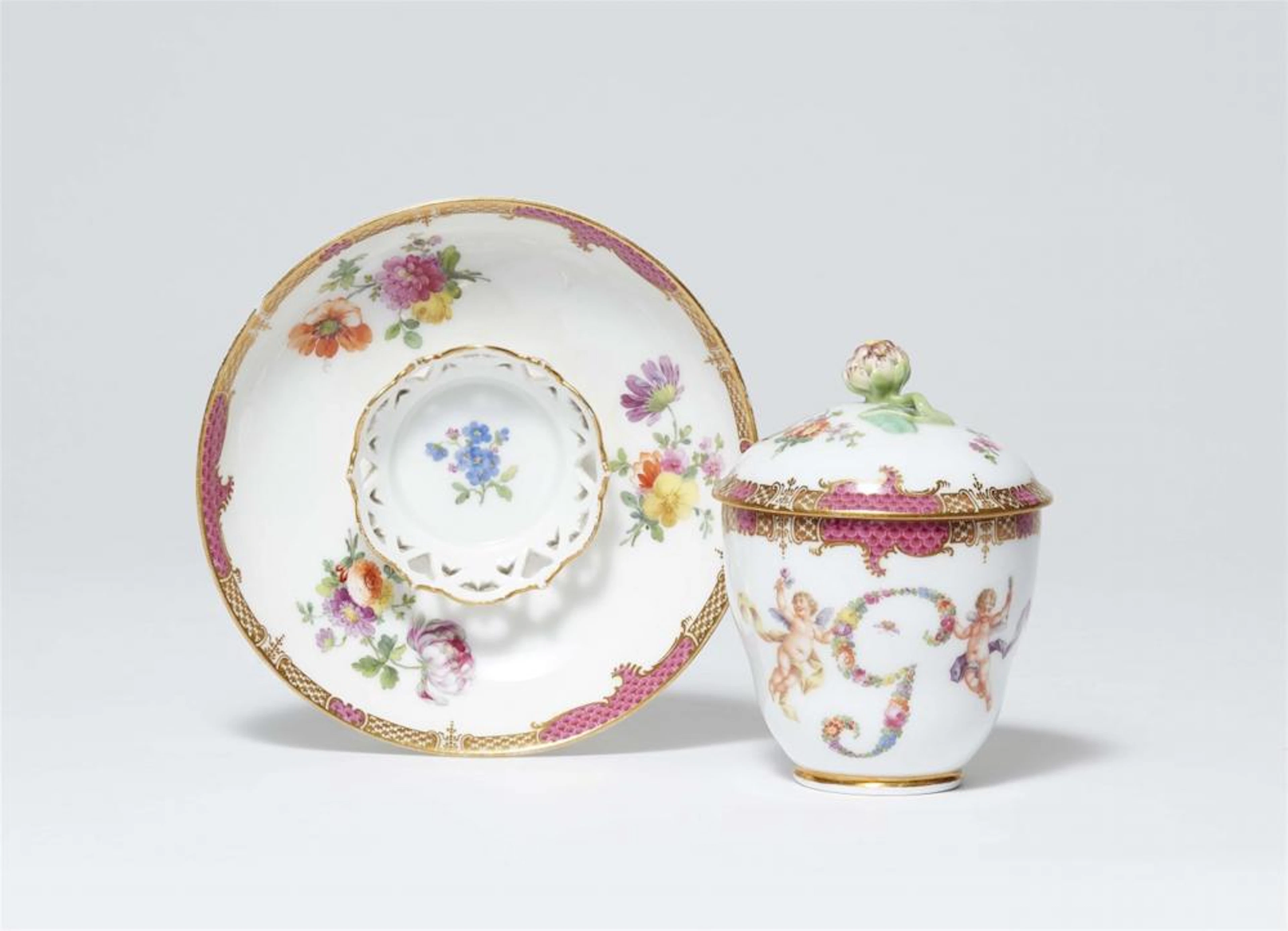 A Berlin KPM porcelain trembleuse with the initial “G”