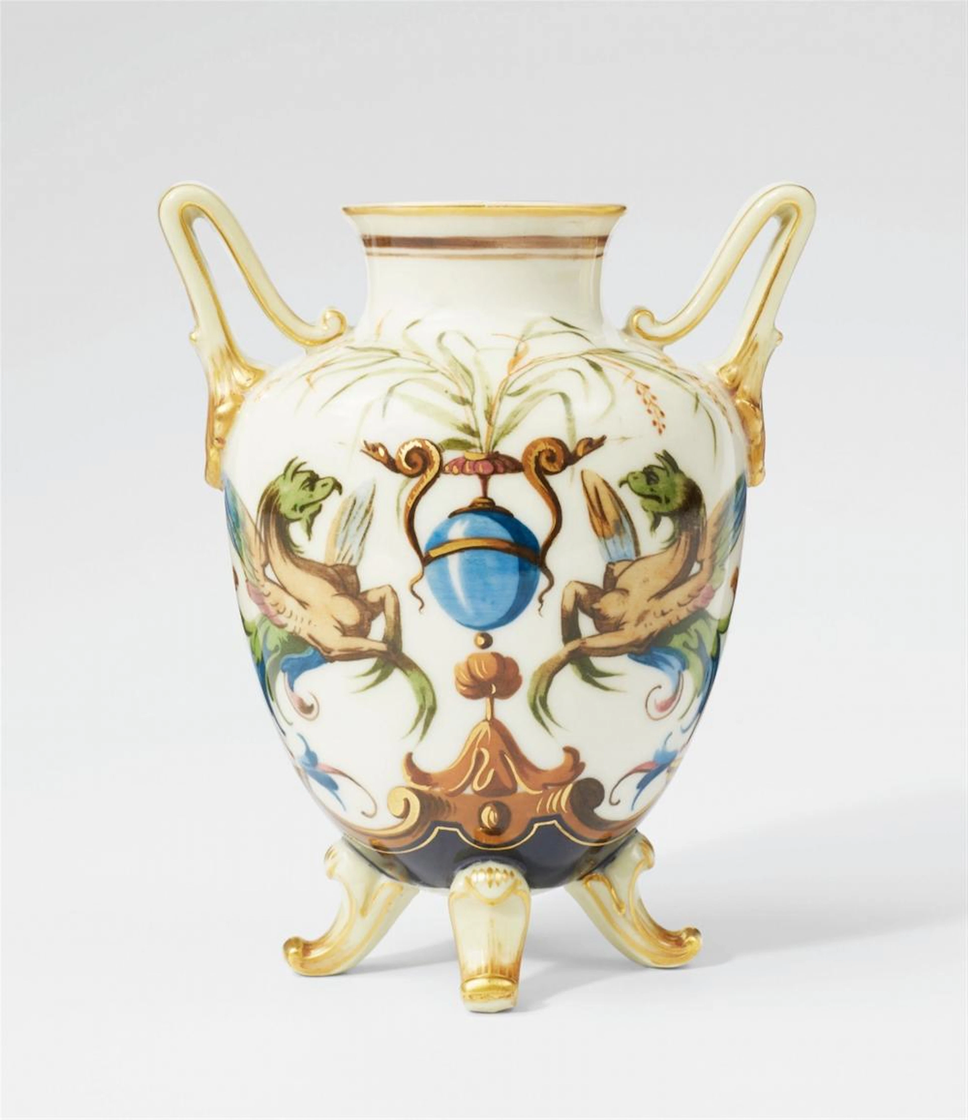 A Berlin KPM porcelain vase with grotesques