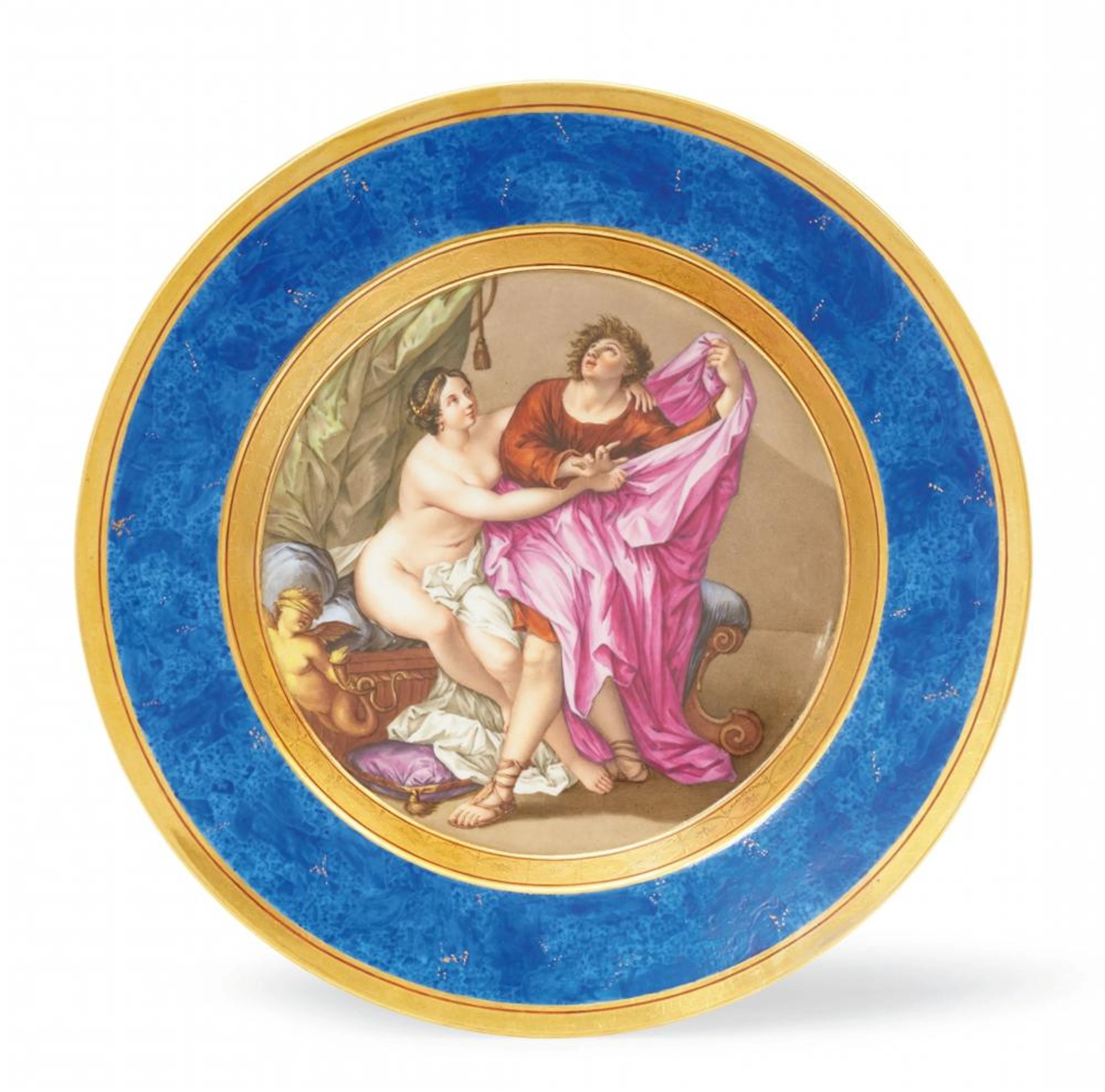 A Berlin KPM porcelain plate with Joseph and Potiphar's Wife