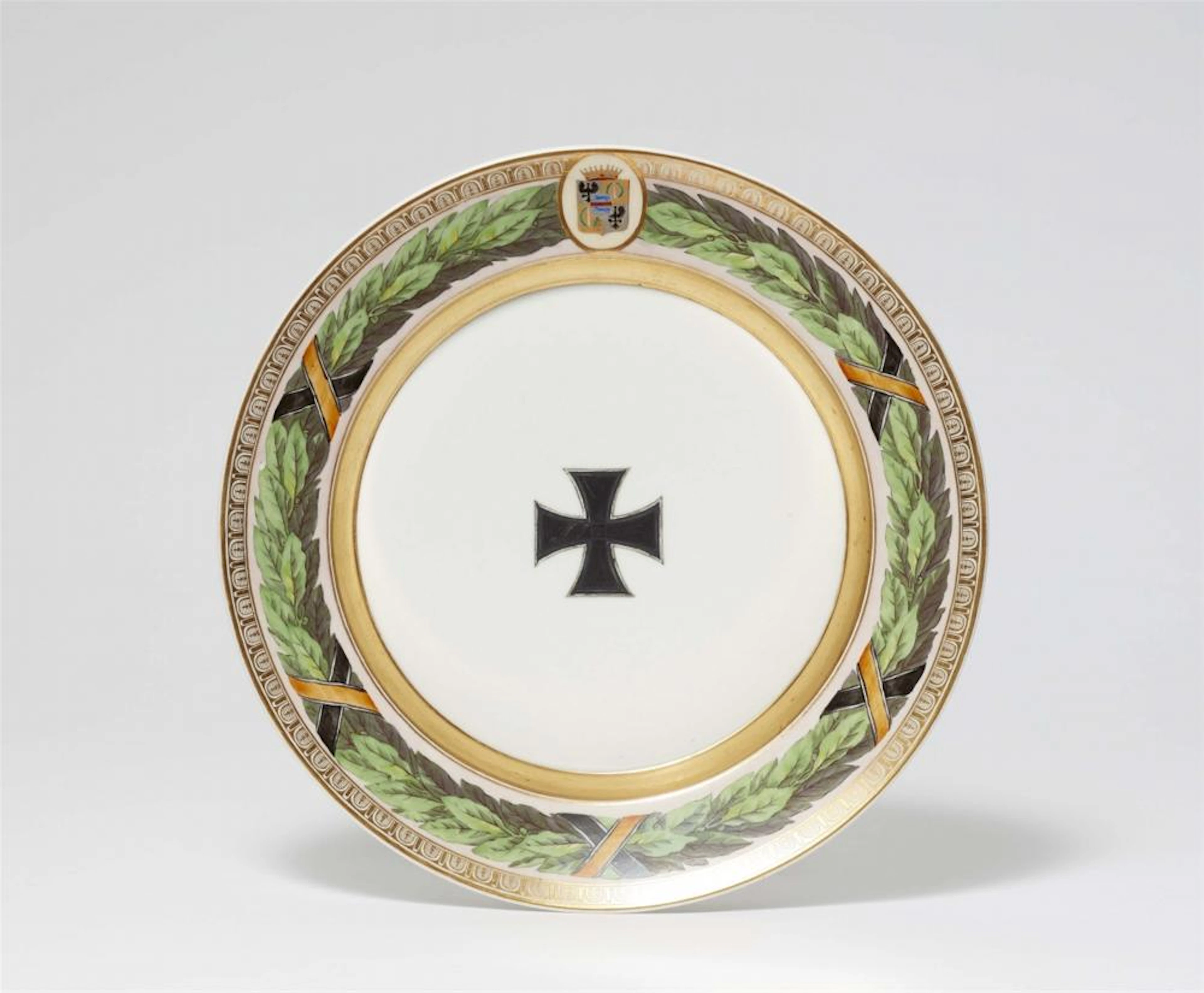 A Berlin KPM porcelain dinner plate from the service for General Kleist von Nollendorf