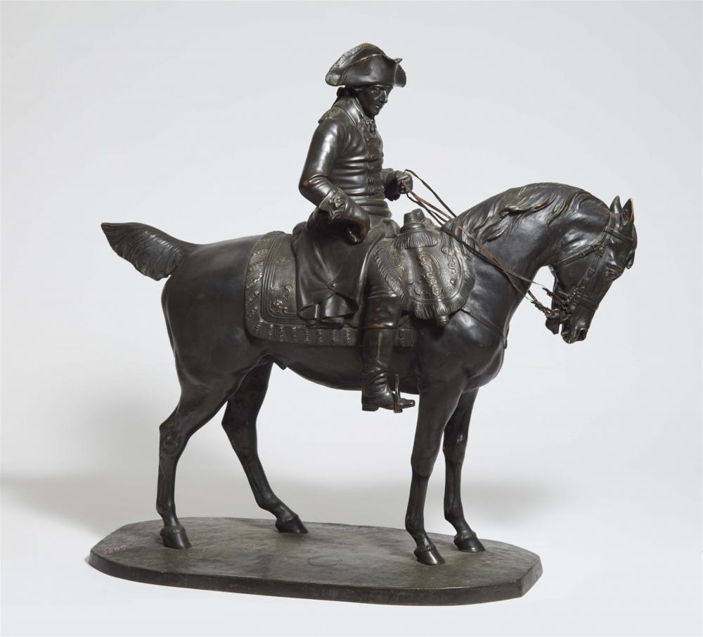 A bronze model of Friedrich II on horseback